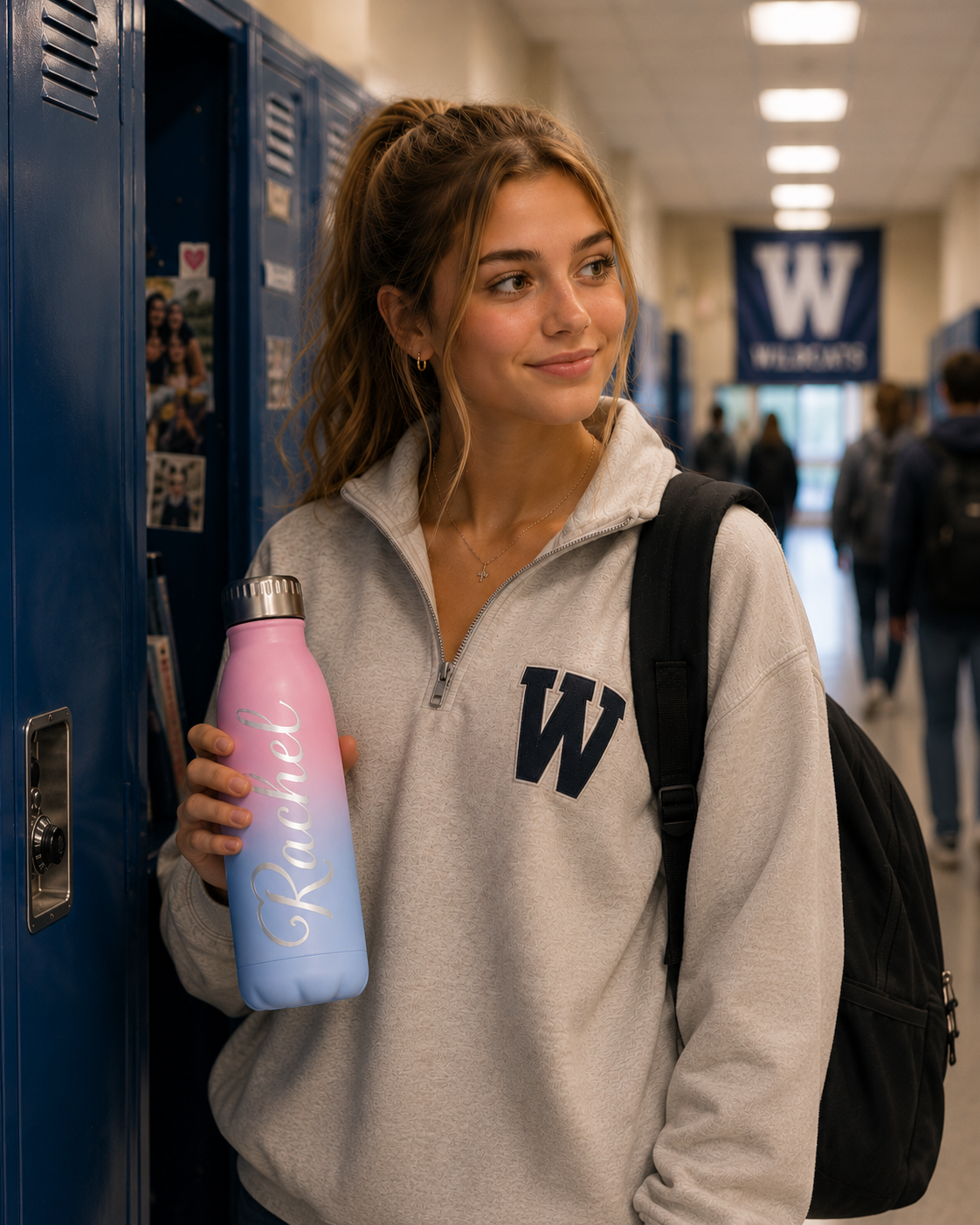 Engraved 17oz Stainless Steel Water Bottle – Vacuum Insulated Sports Bottle TT