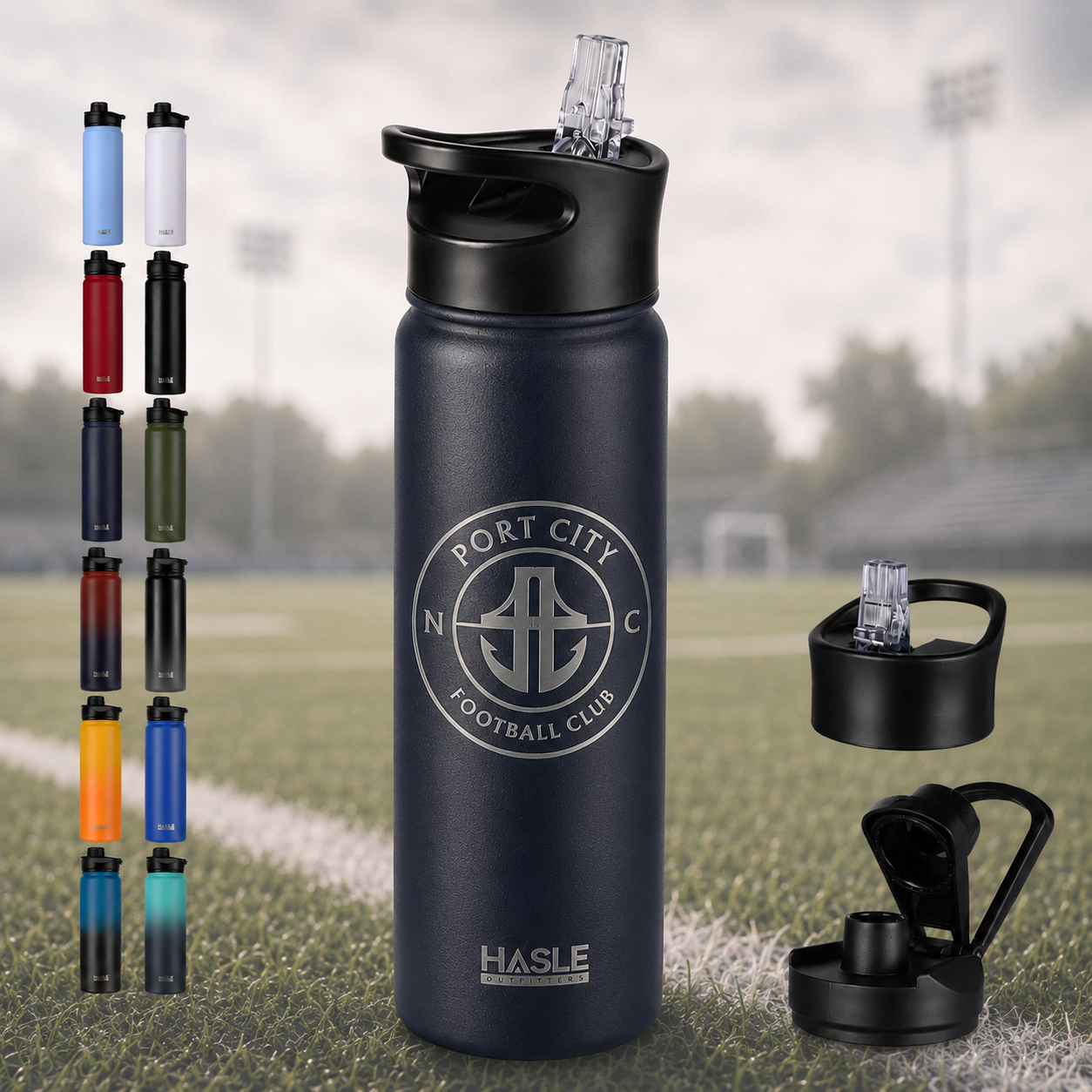 Engraved Insulated Water Bottle | 22oz-64oz Stainless Steel with Straw & Spout Lid