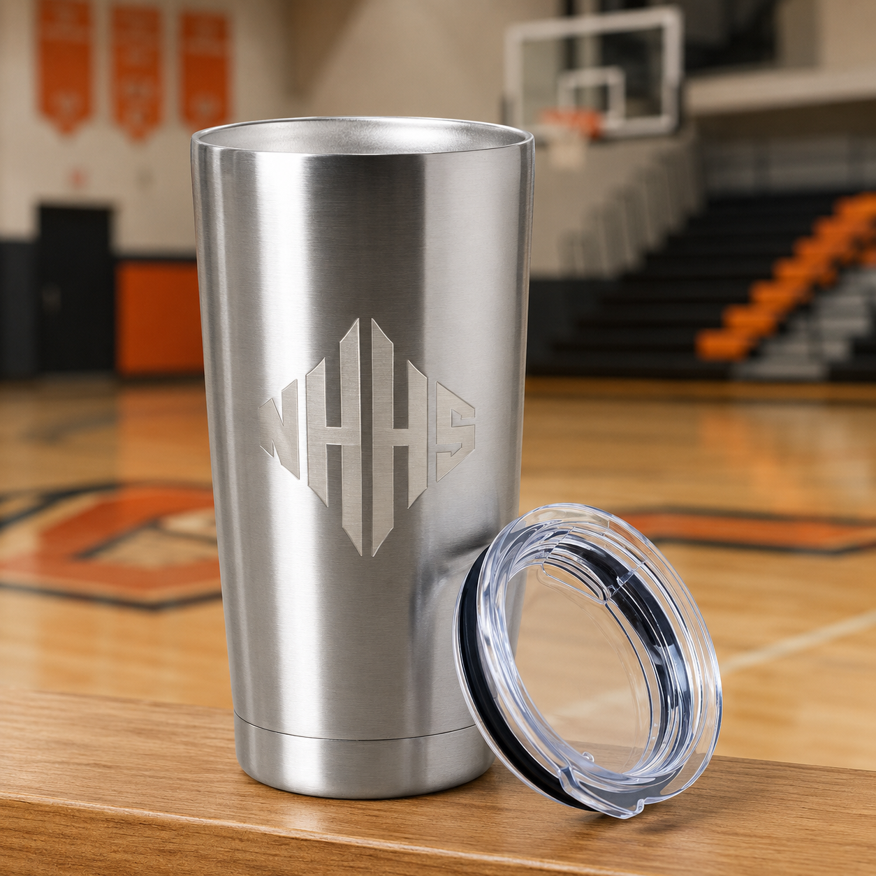 Engraved 20oz Stainless Steel Tumbler with Handle – Vacuum Insulated Travel Mug