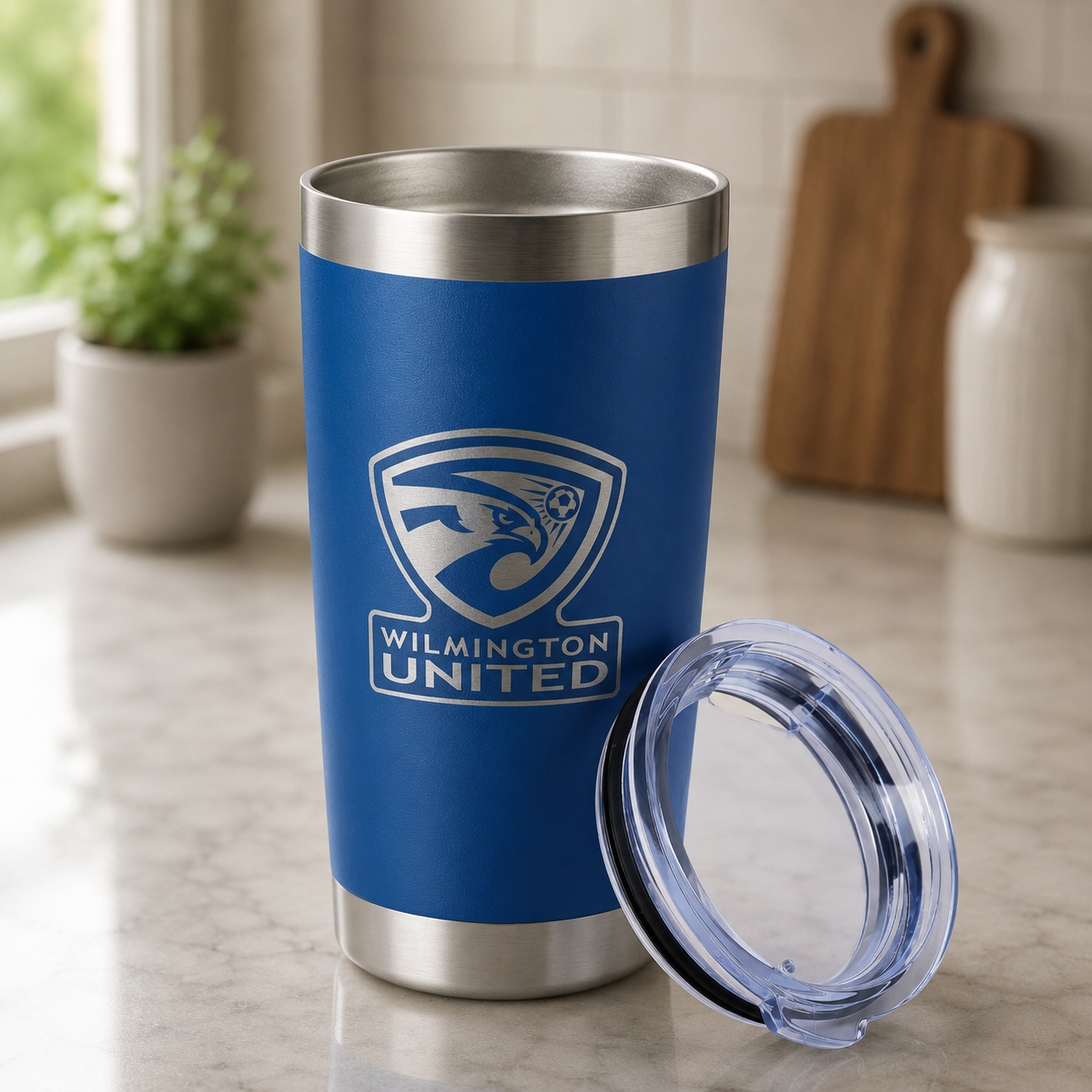 Engraved 20oz Stainless Steel Tumbler with Handle – Vacuum Insulated Travel Mug