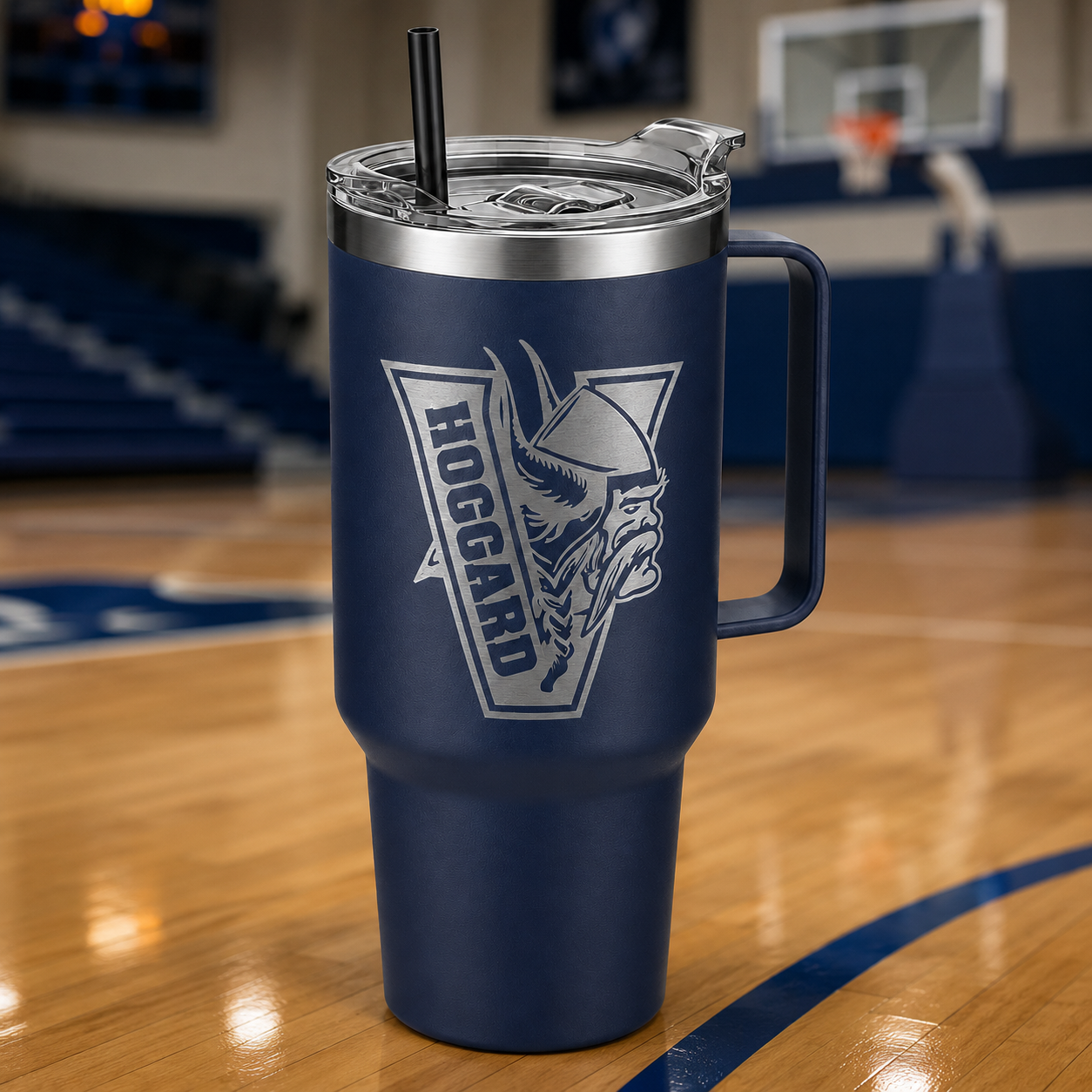 Engraved 30oz-40oz Stainless Steel Tumbler with Handle – Vacuum Insulated Travel Mug