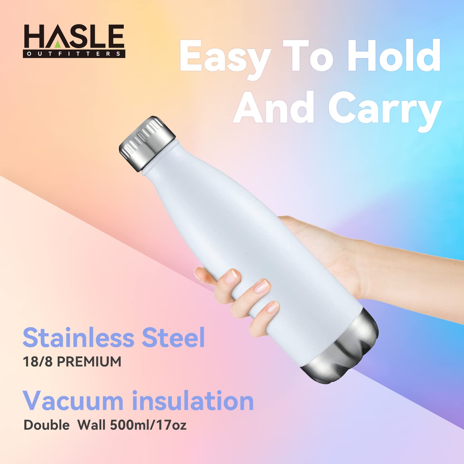 Engraved 17oz Stainless Steel Water Bottle – Vacuum Insulated Sports Bottle TT