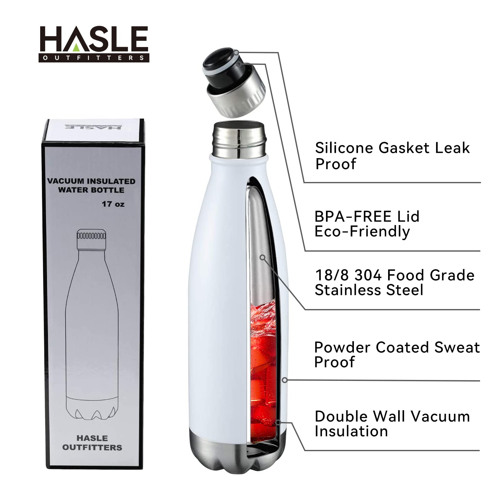 Engraved 17oz Stainless Steel Water Bottle – Vacuum Insulated Sports Bottle TT