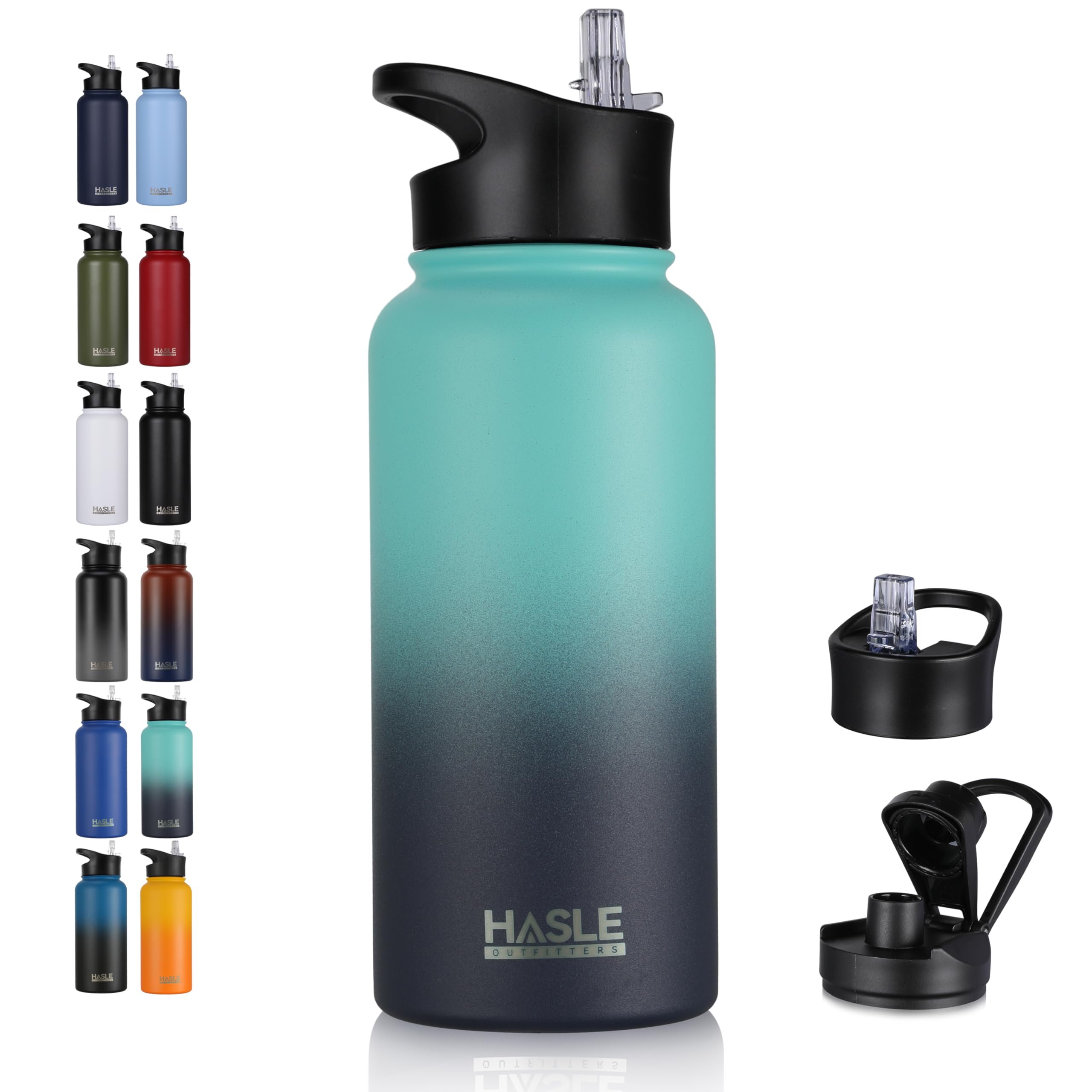 Engraved Insulated Water Bottle | 22oz-64oz Stainless Steel with Straw & Spout Lid TT