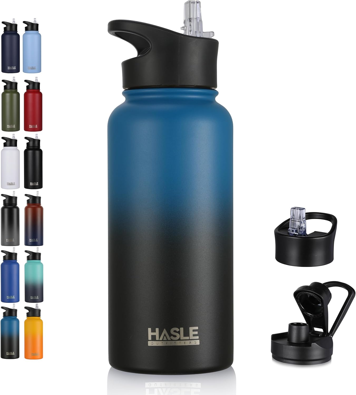 Engraved Insulated Water Bottle | 22oz-64oz Stainless Steel with Straw & Spout Lid