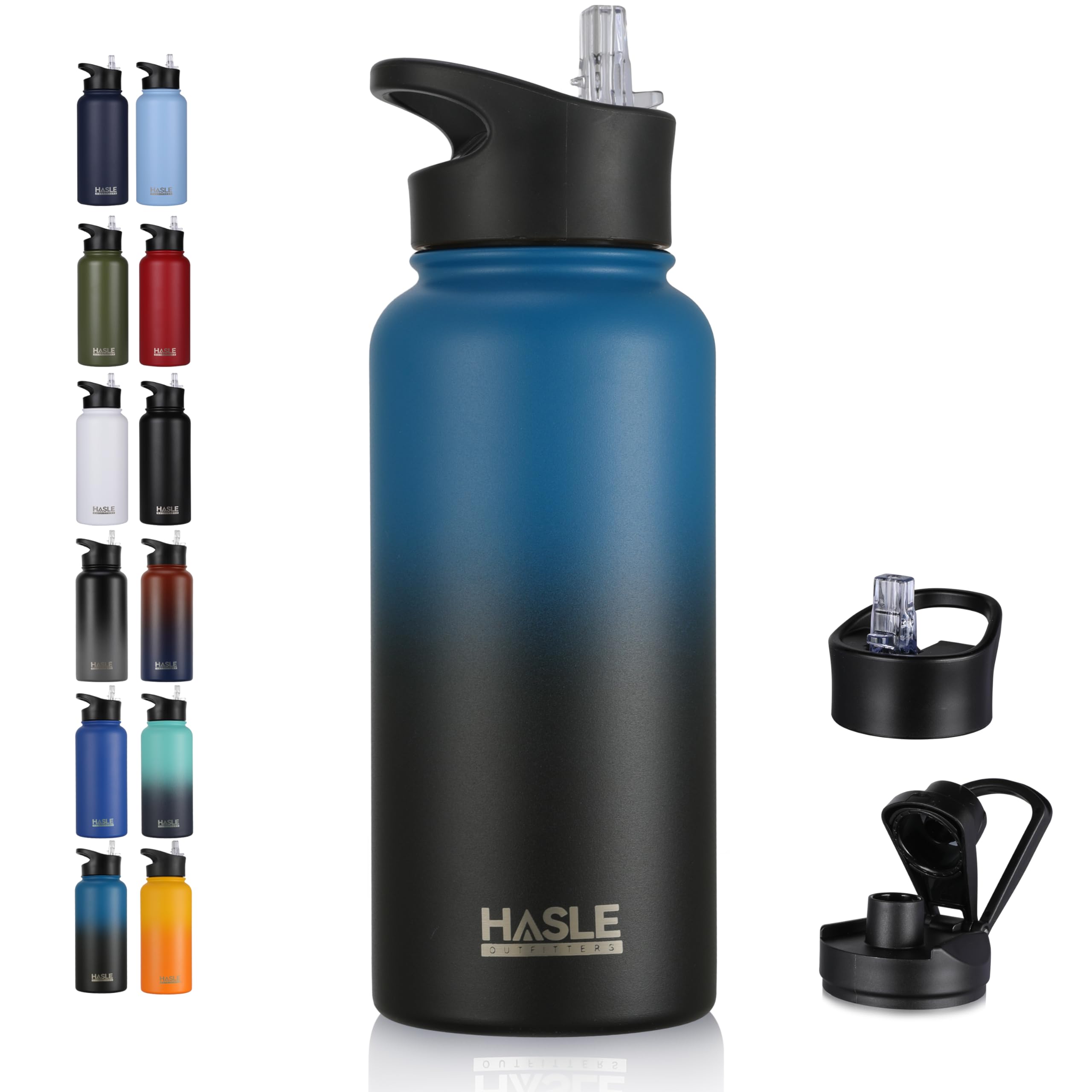 Engraved Insulated Water Bottle | 22oz-64oz Stainless Steel with Straw & Spout Lid TT