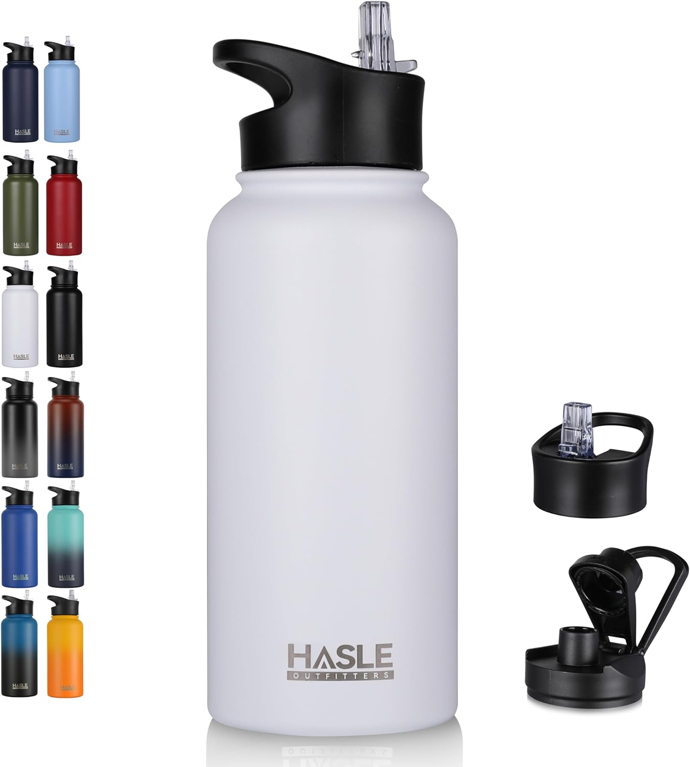 Engraved Insulated Water Bottle | 22oz-64oz Stainless Steel with Straw & Spout Lid