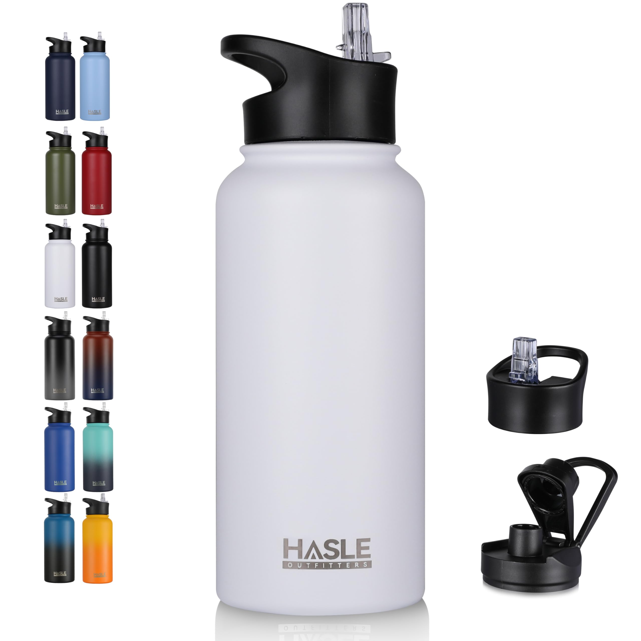 Engraved Insulated Water Bottle | 22oz-64oz Stainless Steel with Straw & Spout Lid