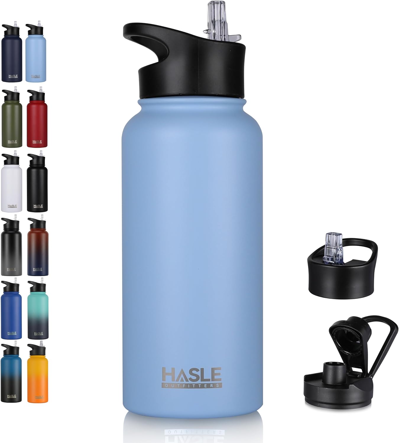 Engraved Insulated Water Bottle | 22oz-64oz Stainless Steel with Straw & Spout Lid