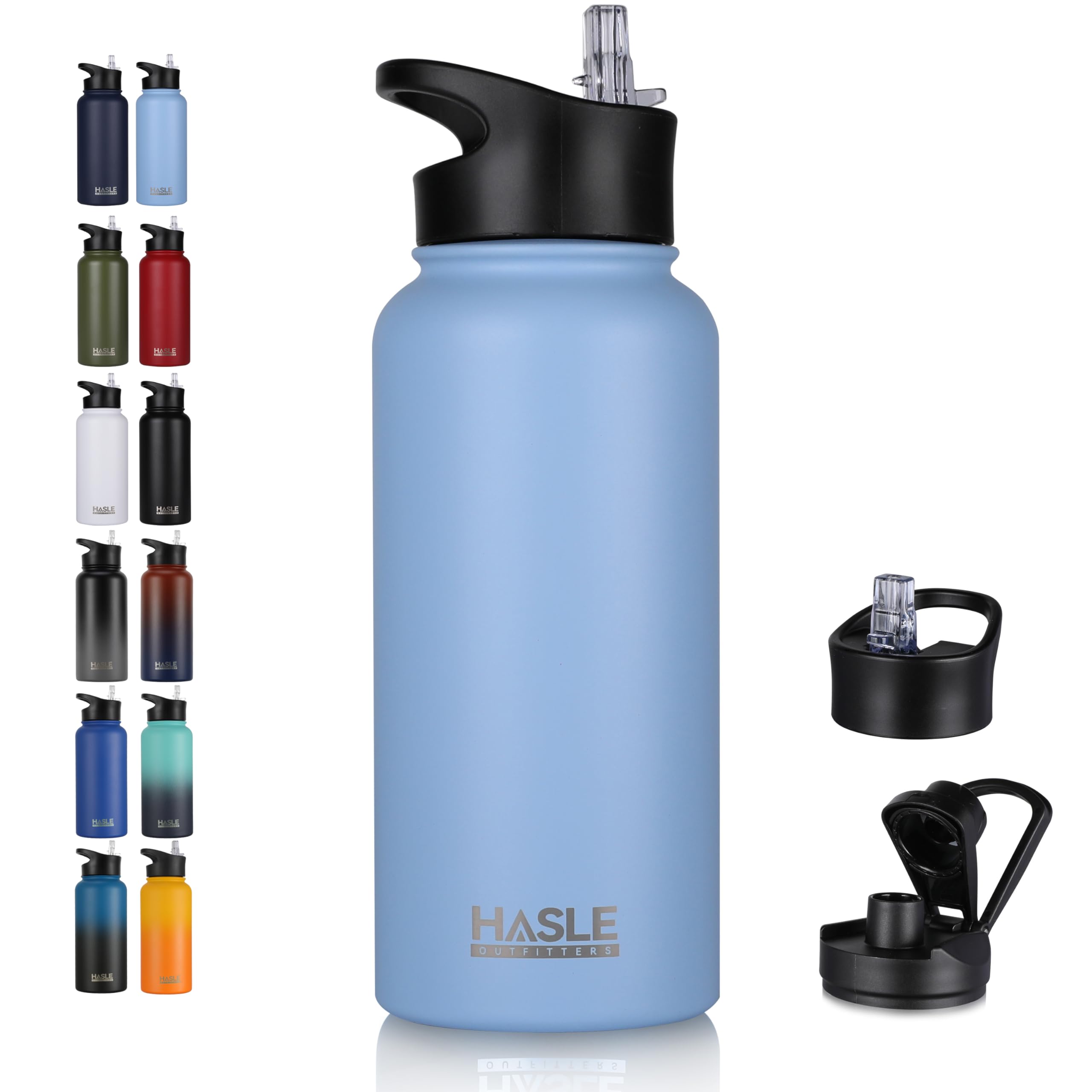 Engraved Insulated Water Bottle | 22oz-64oz Stainless Steel with Straw & Spout Lid TT
