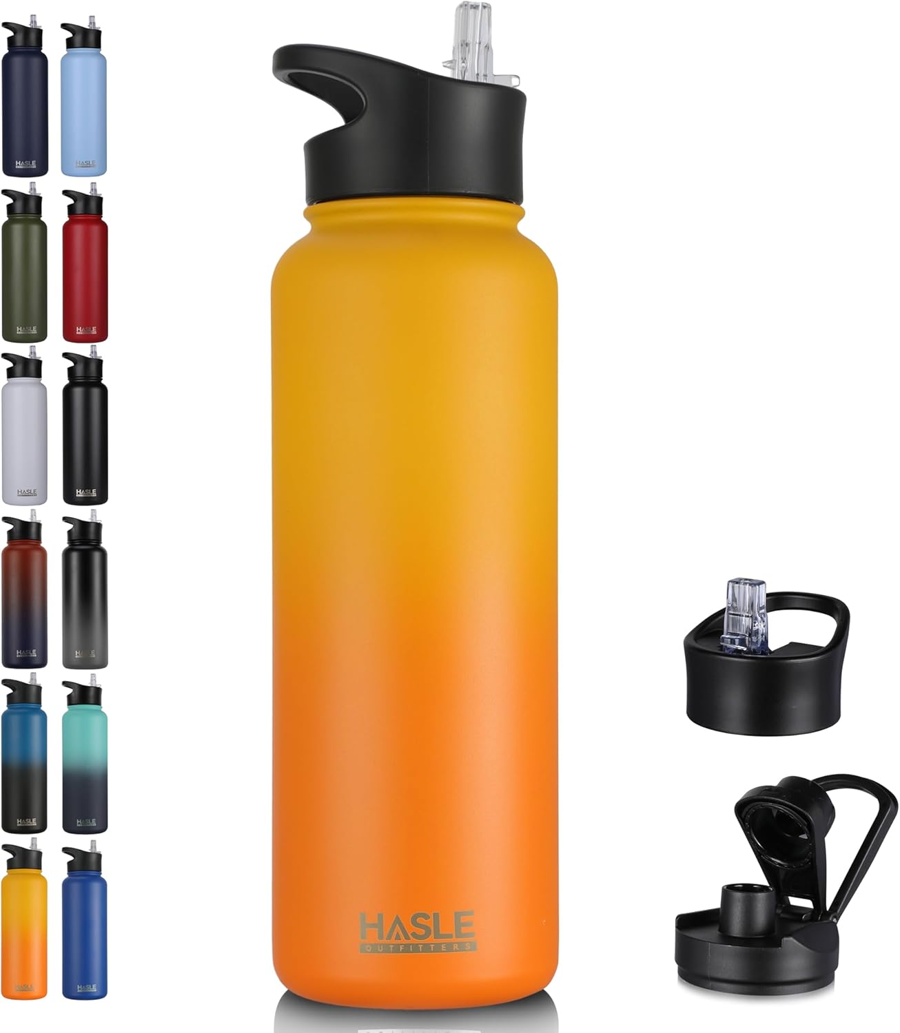 Engraved Insulated Water Bottle | 22oz-64oz Stainless Steel with Straw & Spout Lid