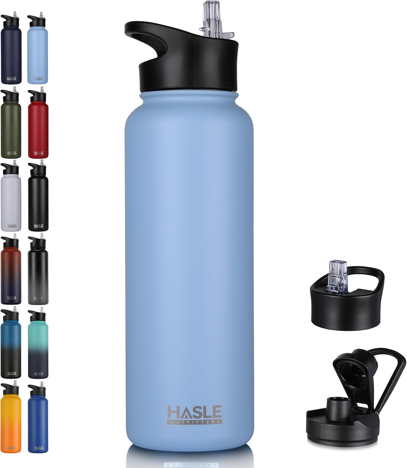 Engraved Insulated Water Bottle | 22oz-64oz Stainless Steel with Straw & Spout Lid