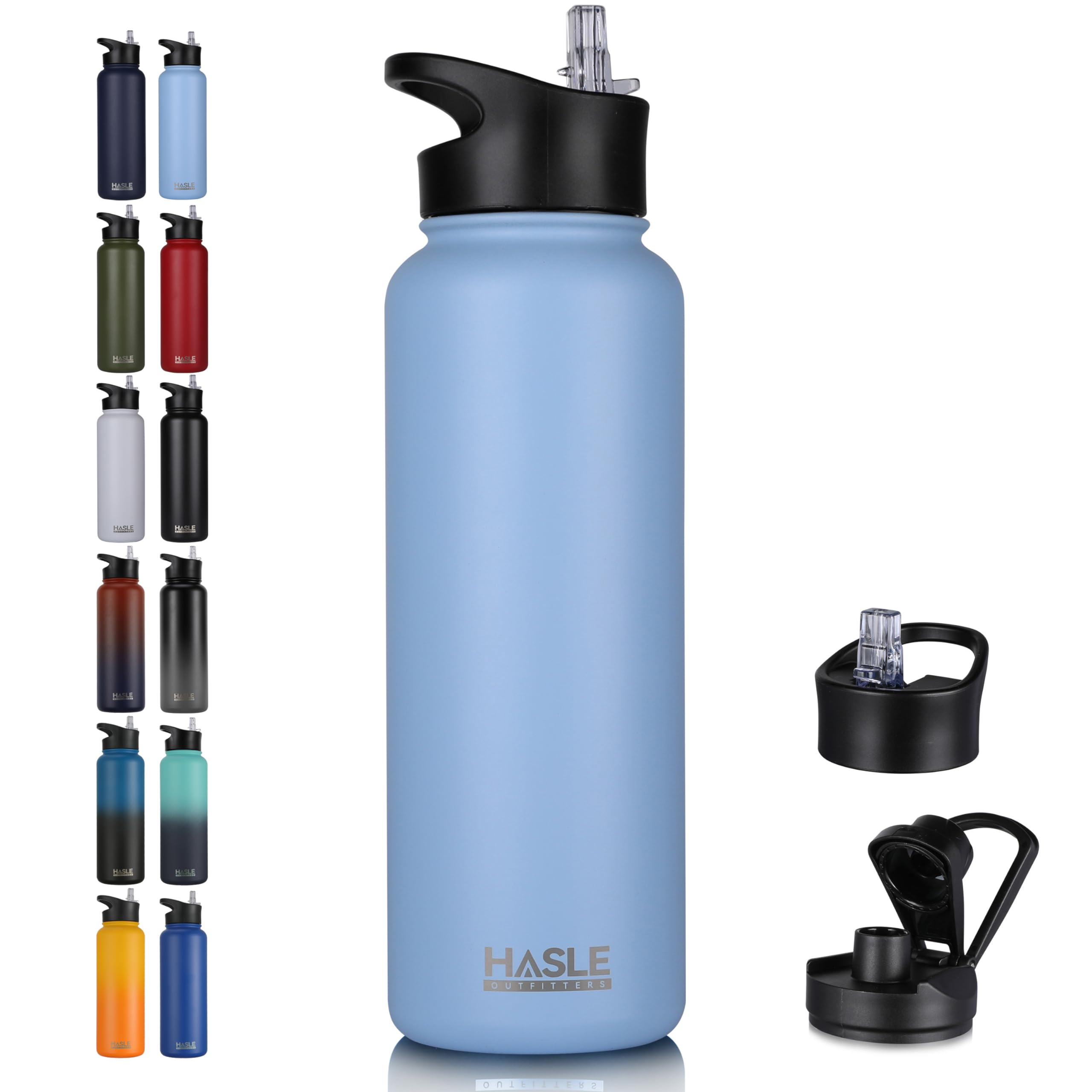 Engraved Insulated Water Bottle | 22oz-64oz Stainless Steel with Straw & Spout Lid TT