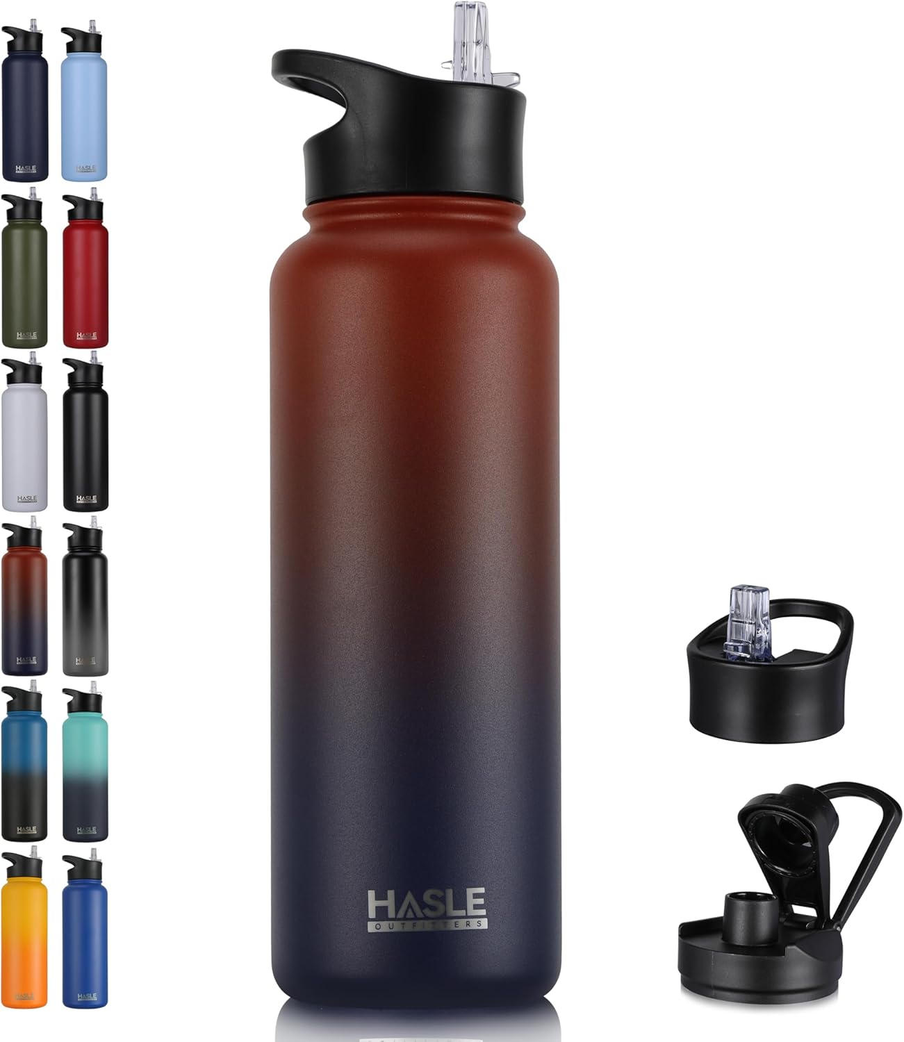 Engraved Insulated Water Bottle | 22oz-64oz Stainless Steel with Straw & Spout Lid