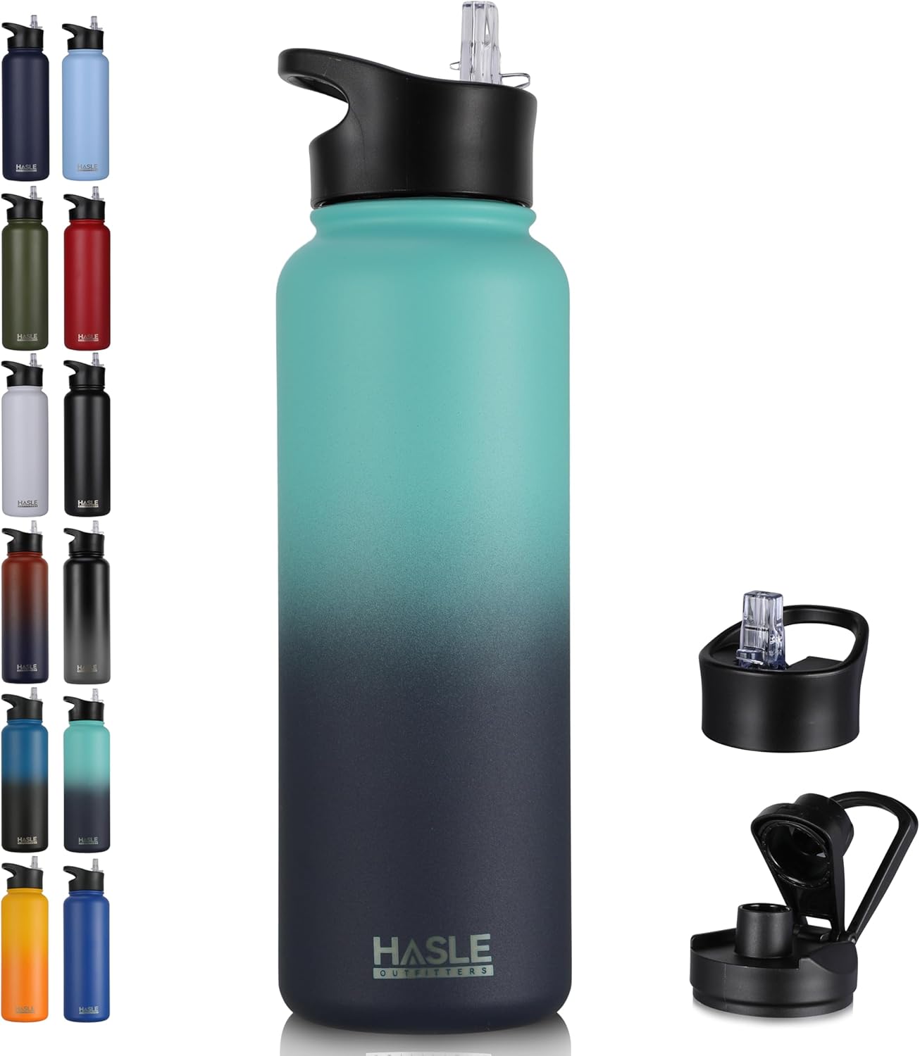 Engraved Insulated Water Bottle | 22oz-64oz Stainless Steel with Straw & Spout Lid