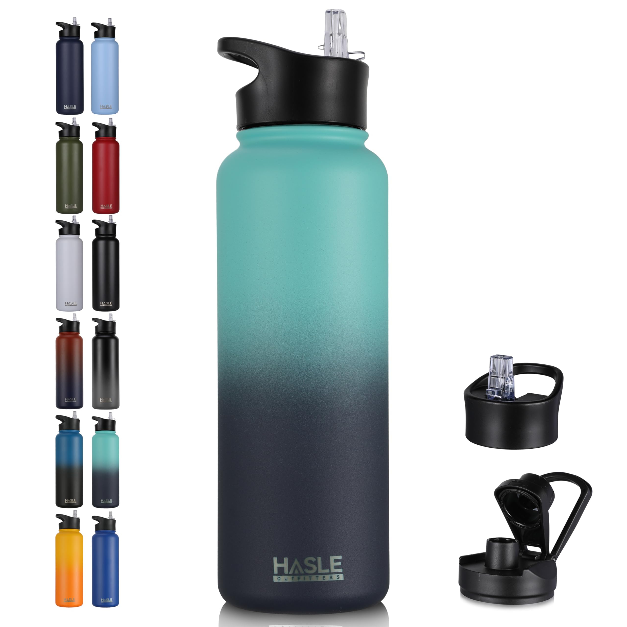 Engraved Insulated Water Bottle | 22oz-64oz Stainless Steel with Straw & Spout Lid TT