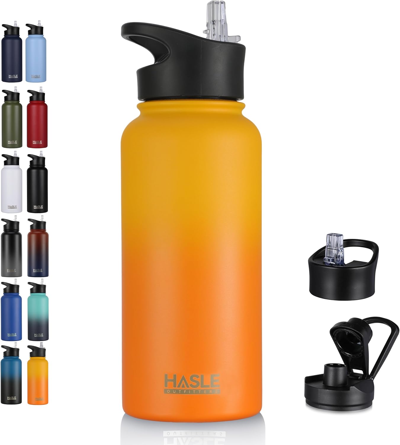 Engraved Insulated Water Bottle | 22oz-64oz Stainless Steel with Straw & Spout Lid