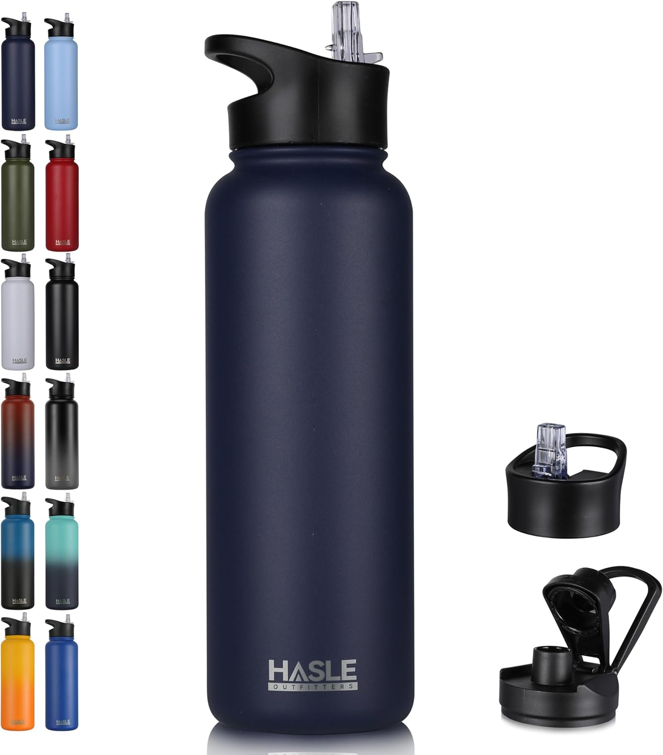 Engraved Insulated Water Bottle | 22oz-64oz Stainless Steel with Straw & Spout Lid