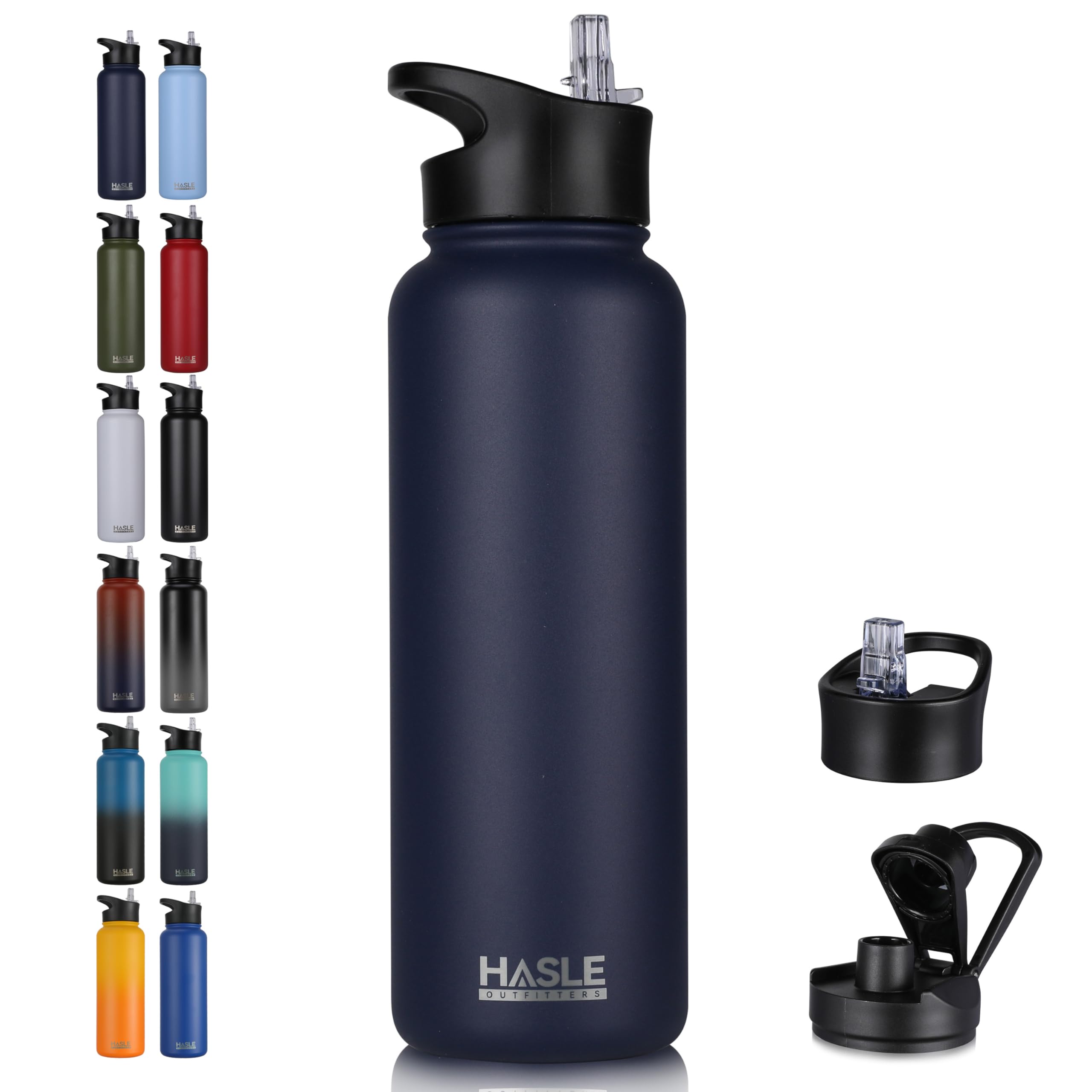 Engraved Insulated Water Bottle | 22oz-64oz Stainless Steel with Straw & Spout Lid TT