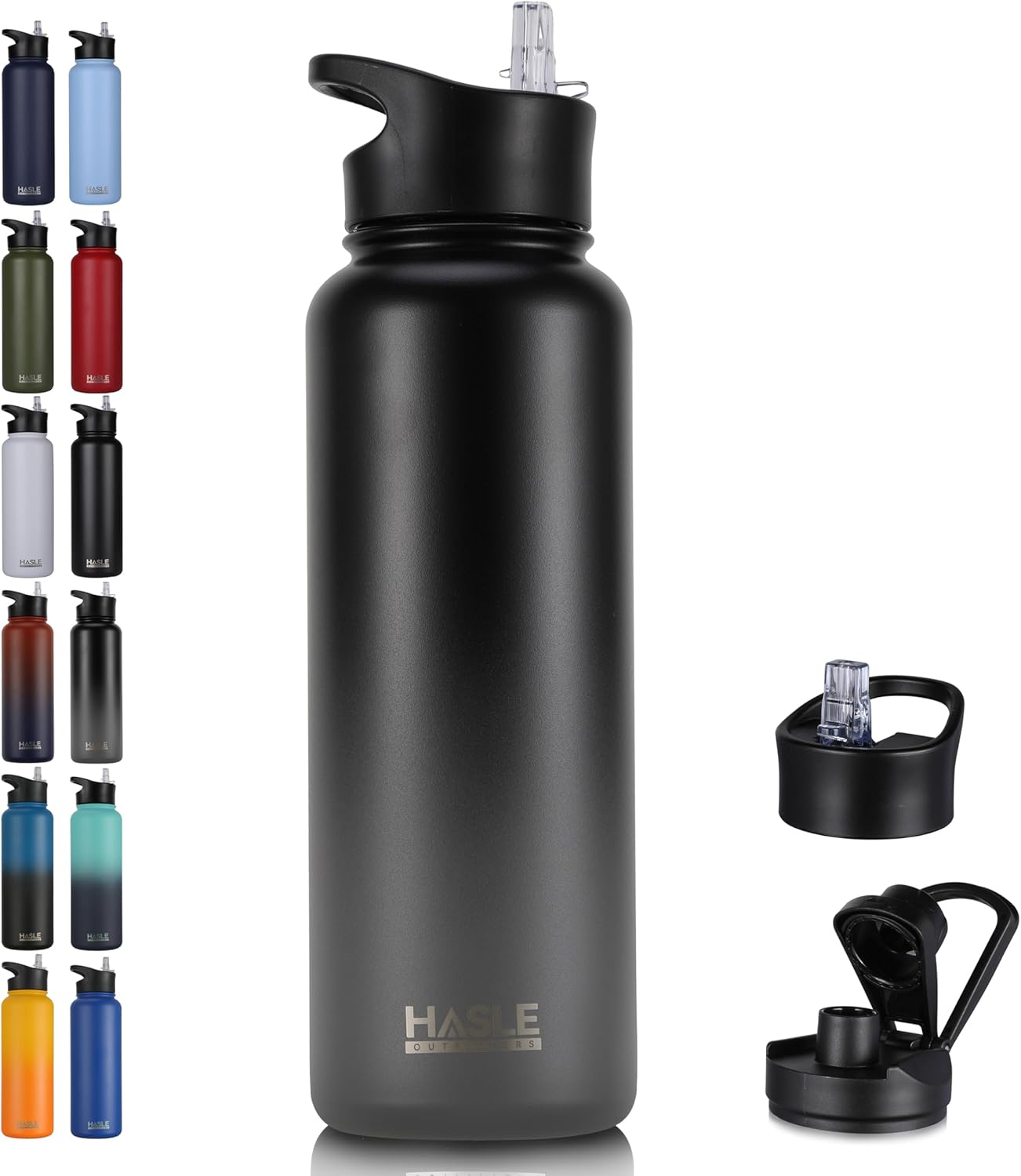 Engraved Insulated Water Bottle | 22oz-64oz Stainless Steel with Straw & Spout Lid