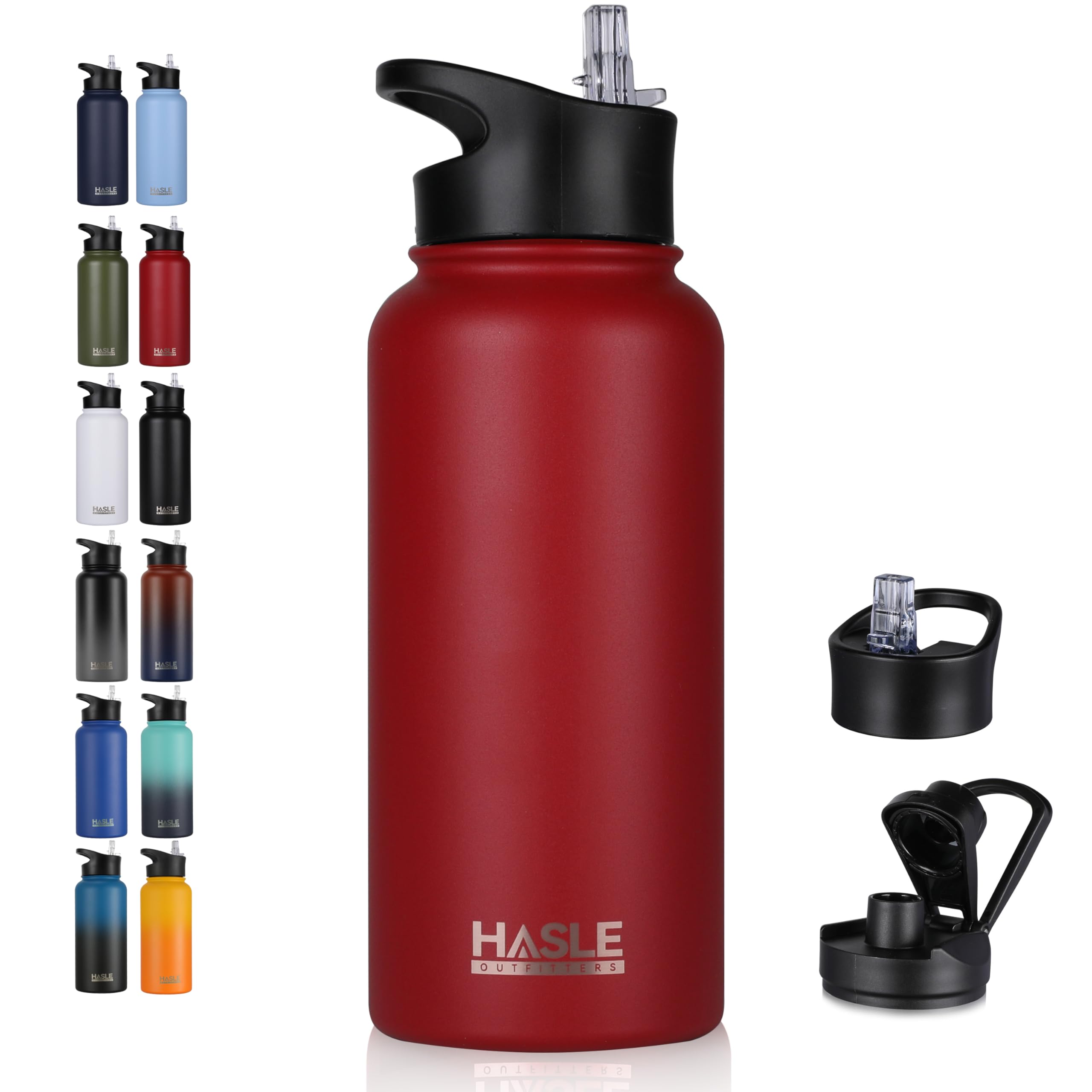 Engraved Insulated Water Bottle | 22oz-64oz Stainless Steel with Straw & Spout Lid TT