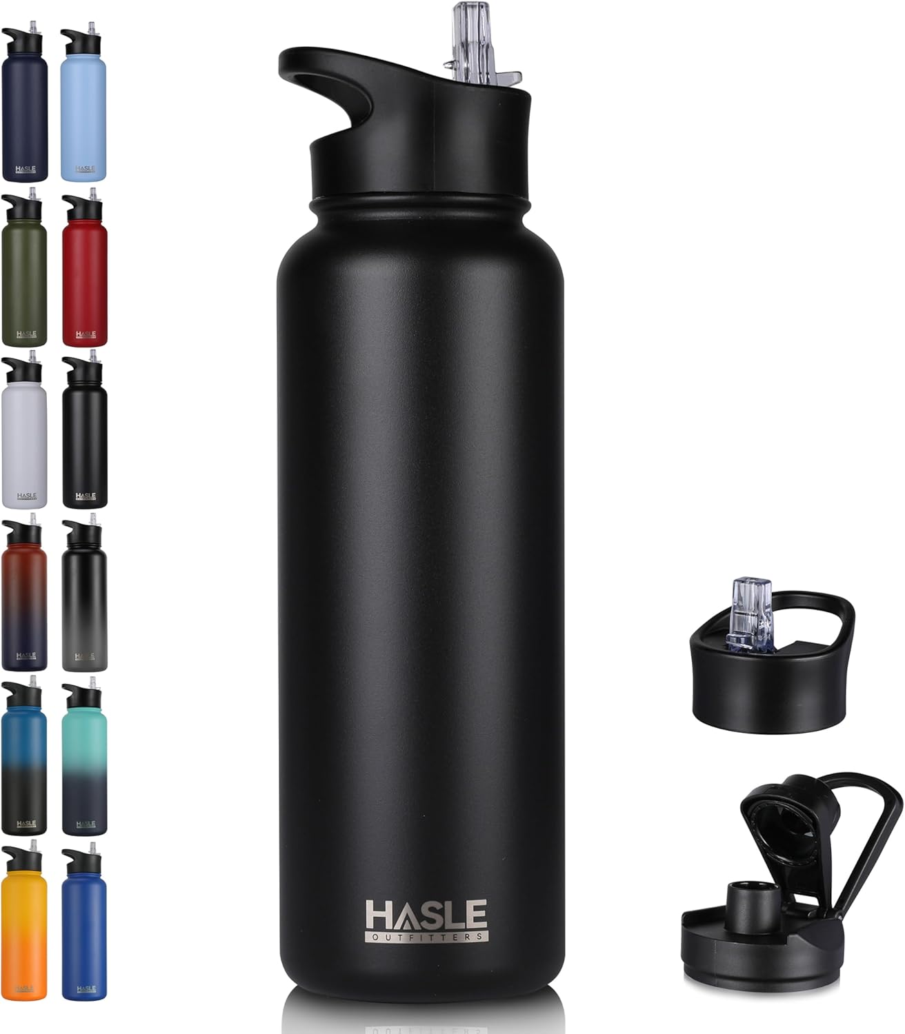 Engraved Insulated Water Bottle | 22oz-64oz Stainless Steel with Straw & Spout Lid