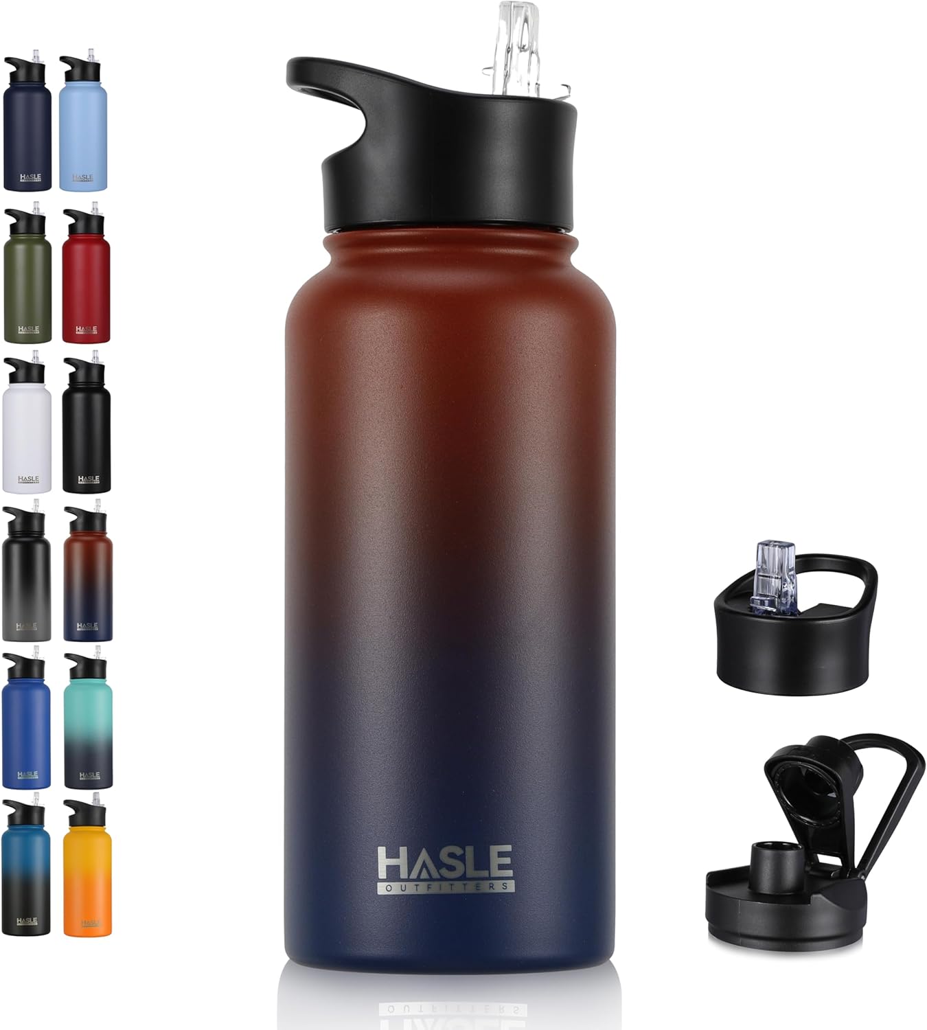 Engraved Insulated Water Bottle | 22oz-64oz Stainless Steel with Straw & Spout Lid