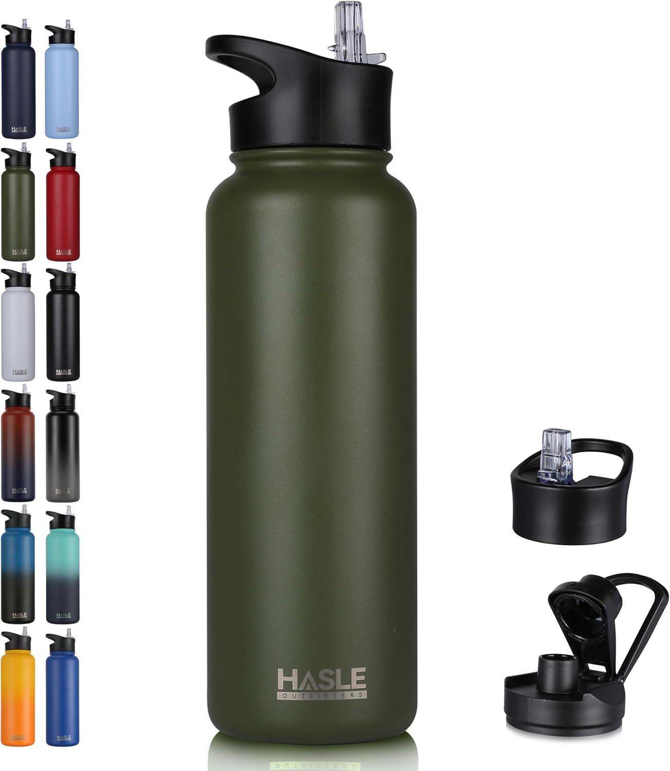 Engraved Insulated Water Bottle | 22oz-64oz Stainless Steel with Straw & Spout Lid