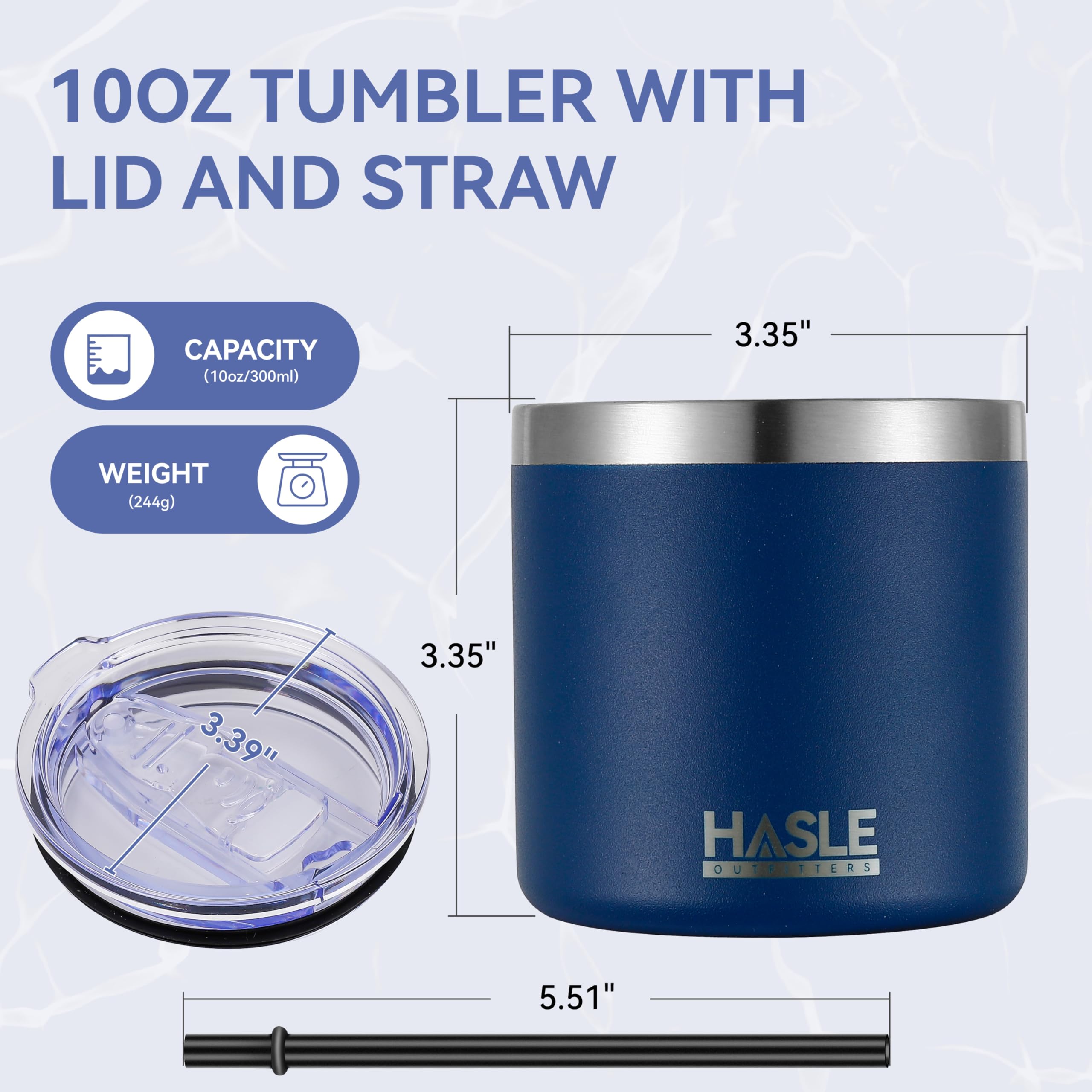 Engraved 10oz-12oz Insulated Tumbler with Lid & Straw – Stainless Steel Coffee or Wine Mug TT