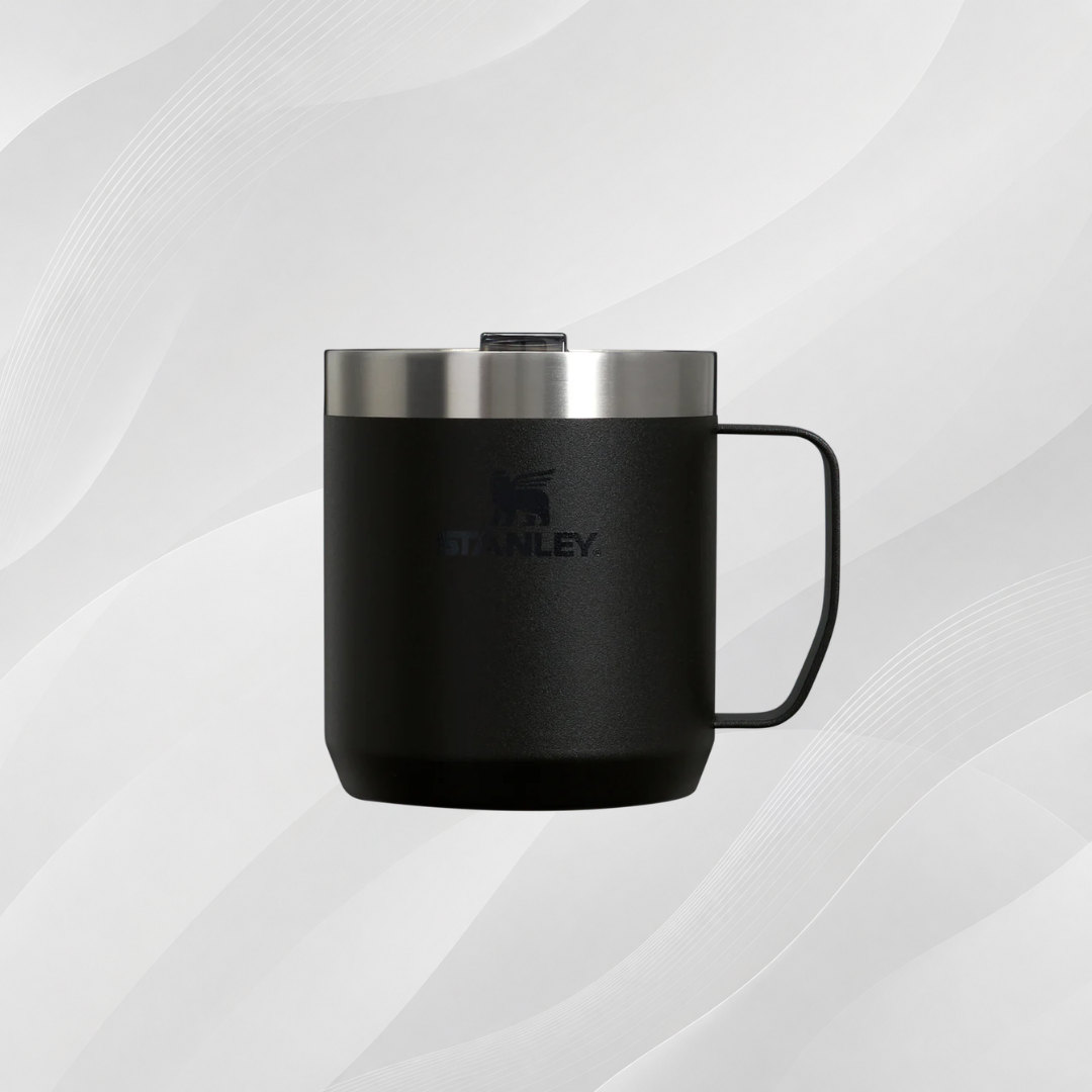 Engraved STANLEY Everyday Camp Mug – Insulated Stainless Steel Coffee Mug with Drink-Through Lid TT