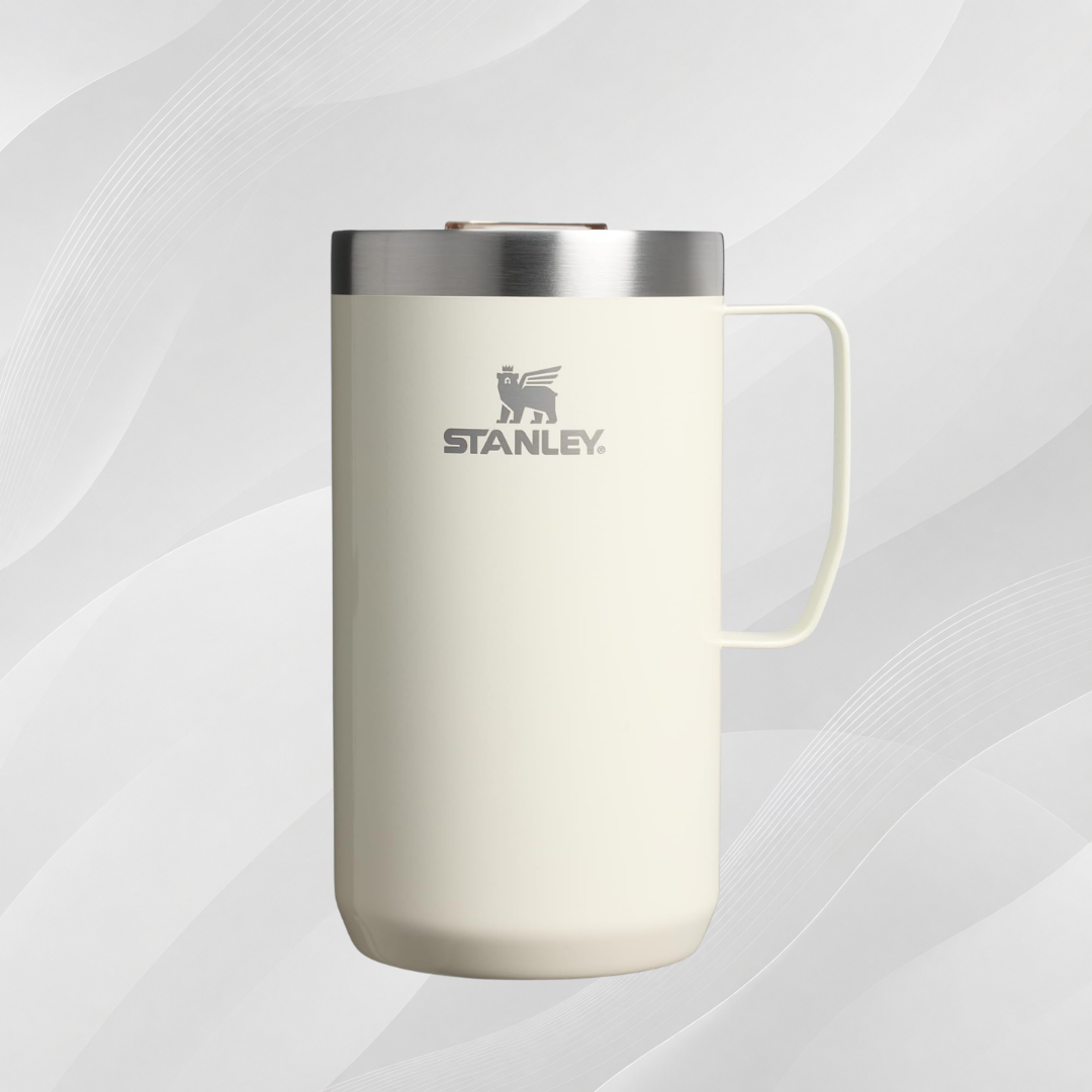 Engraved STANLEY Everyday Camp Mug – Insulated Stainless Steel Coffee Mug with Drink-Through Lid TT