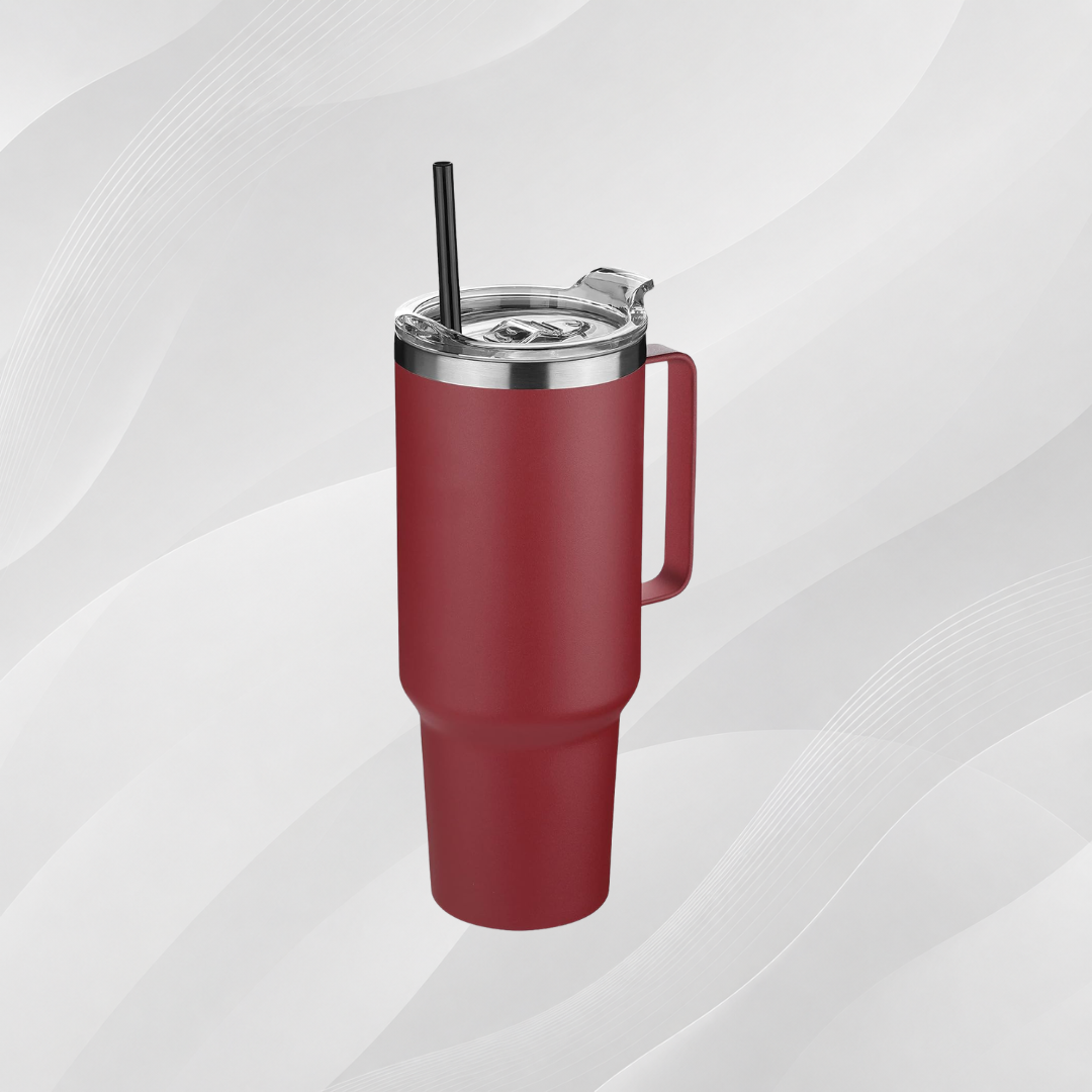 Engraved 30oz-40oz Stainless Steel Tumbler with Handle – Vacuum Insulated Travel Mug