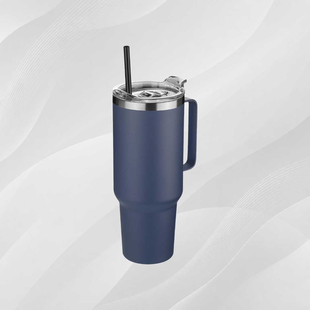 Engraved 30oz-40oz Stainless Steel Tumbler with Handle – Vacuum Insulated Travel Mug