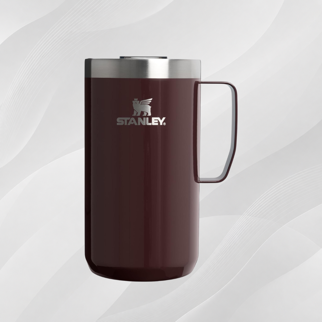 Engraved STANLEY Everyday Camp Mug – Insulated Stainless Steel Coffee Mug with Drink-Through Lid TT