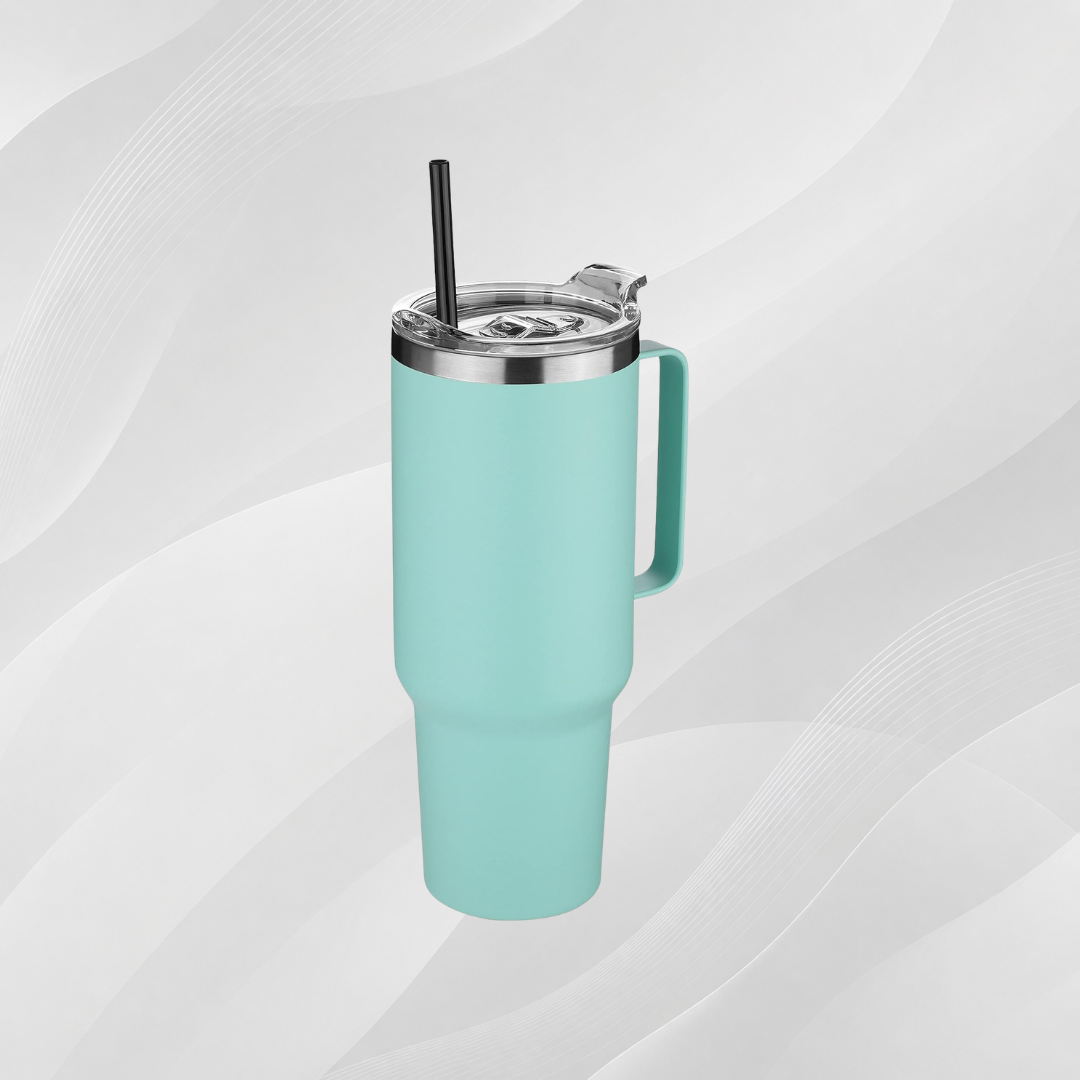 Engraved 30oz-40oz Stainless Steel Tumbler with Handle – Vacuum Insulated Travel Mug