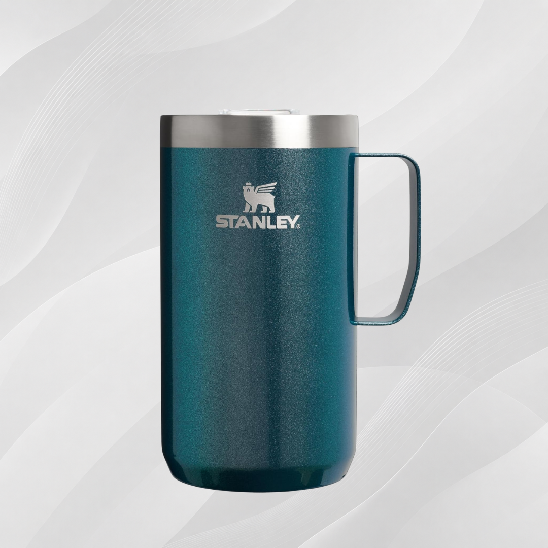 Engraved STANLEY Everyday Camp Mug – Insulated Stainless Steel Coffee Mug with Drink-Through Lid TT