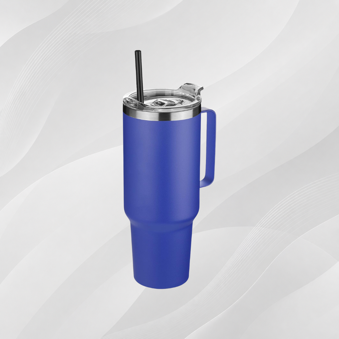 Engraved 30oz-40oz Stainless Steel Tumbler with Handle – Vacuum Insulated Travel Mug