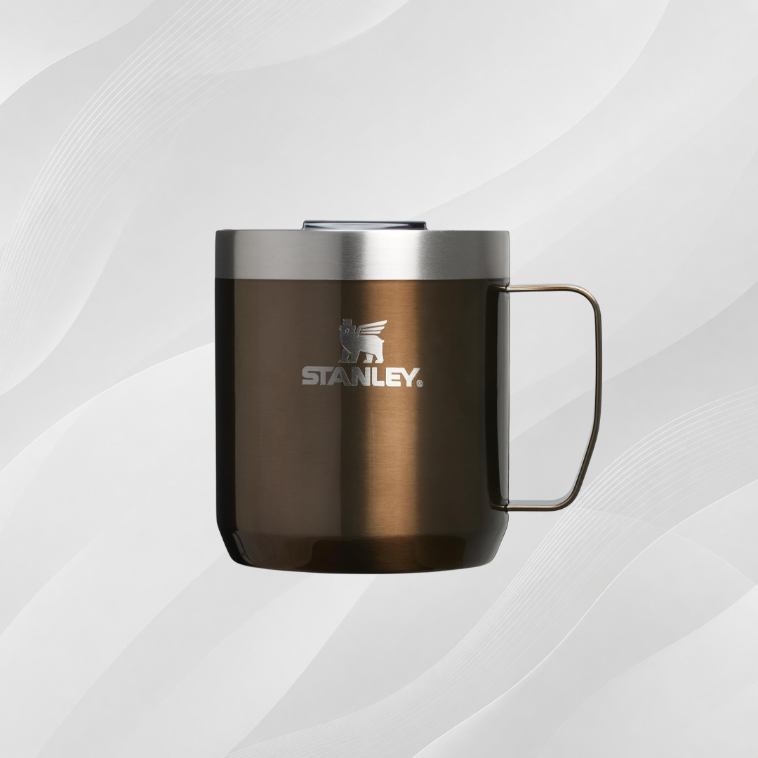 Engraved STANLEY Everyday Camp Mug – Insulated Stainless Steel Coffee Mug with Drink-Through Lid TT