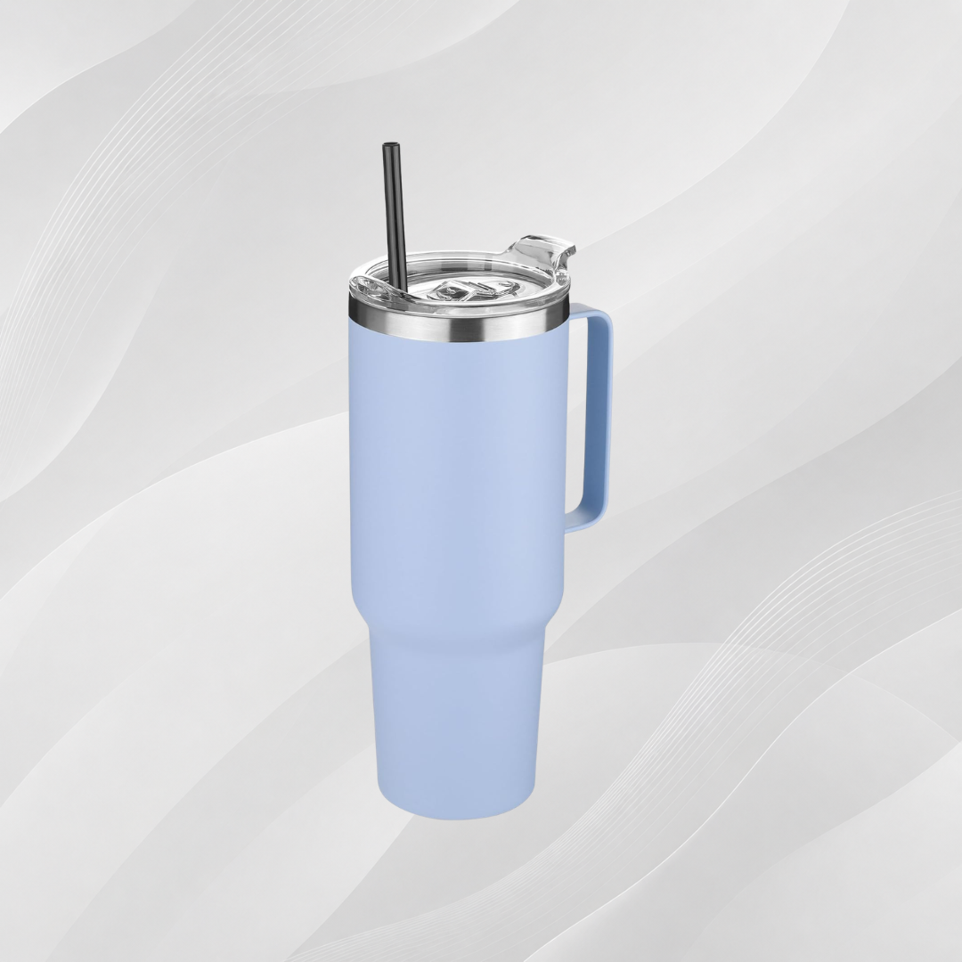 Engraved 30oz-40oz Stainless Steel Tumbler with Handle – Vacuum Insulated Travel Mug