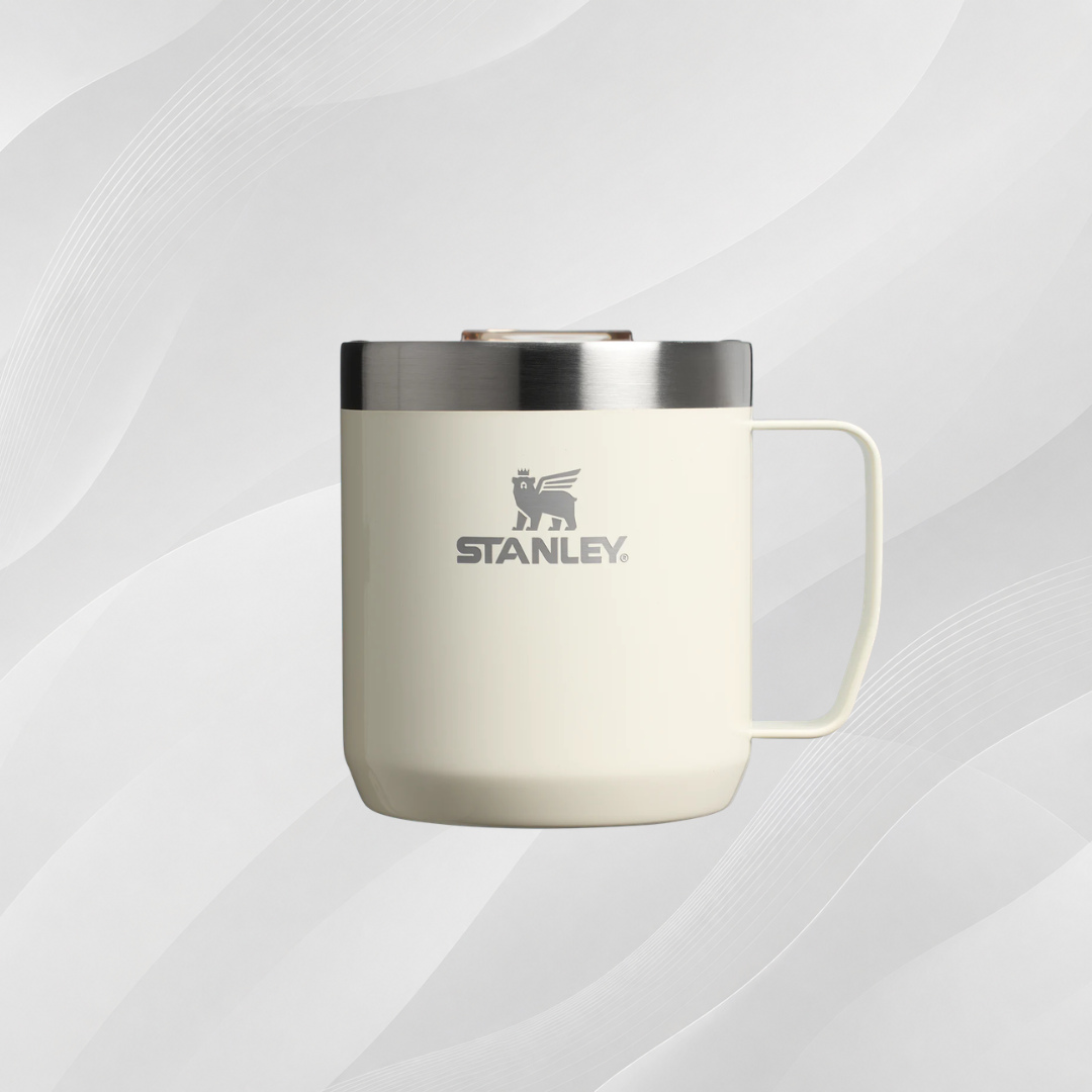 Engraved STANLEY Everyday Camp Mug – Insulated Stainless Steel Coffee Mug with Drink-Through Lid TT
