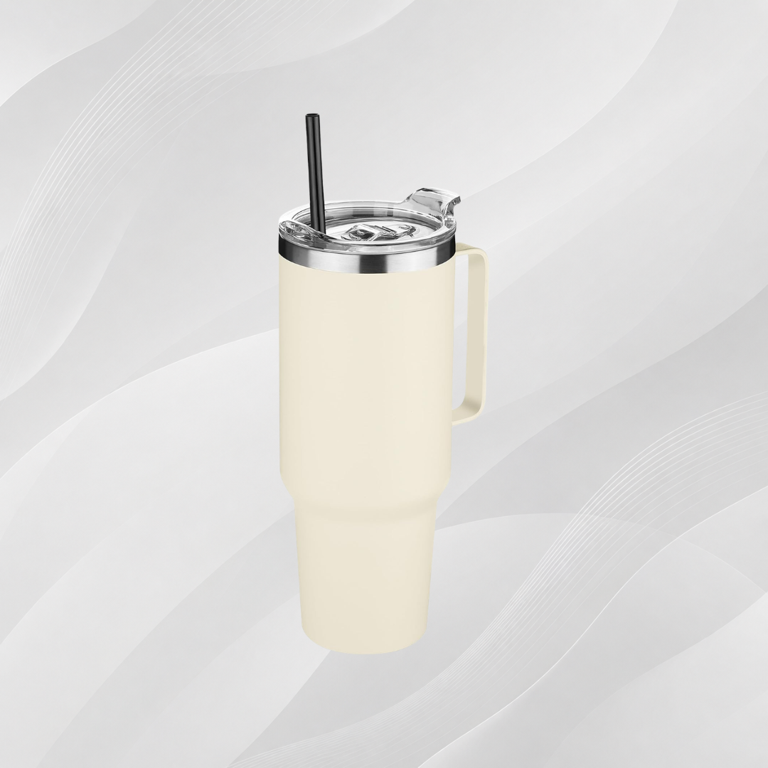 Engraved 30oz-40oz Stainless Steel Tumbler with Handle – Vacuum Insulated Travel Mug