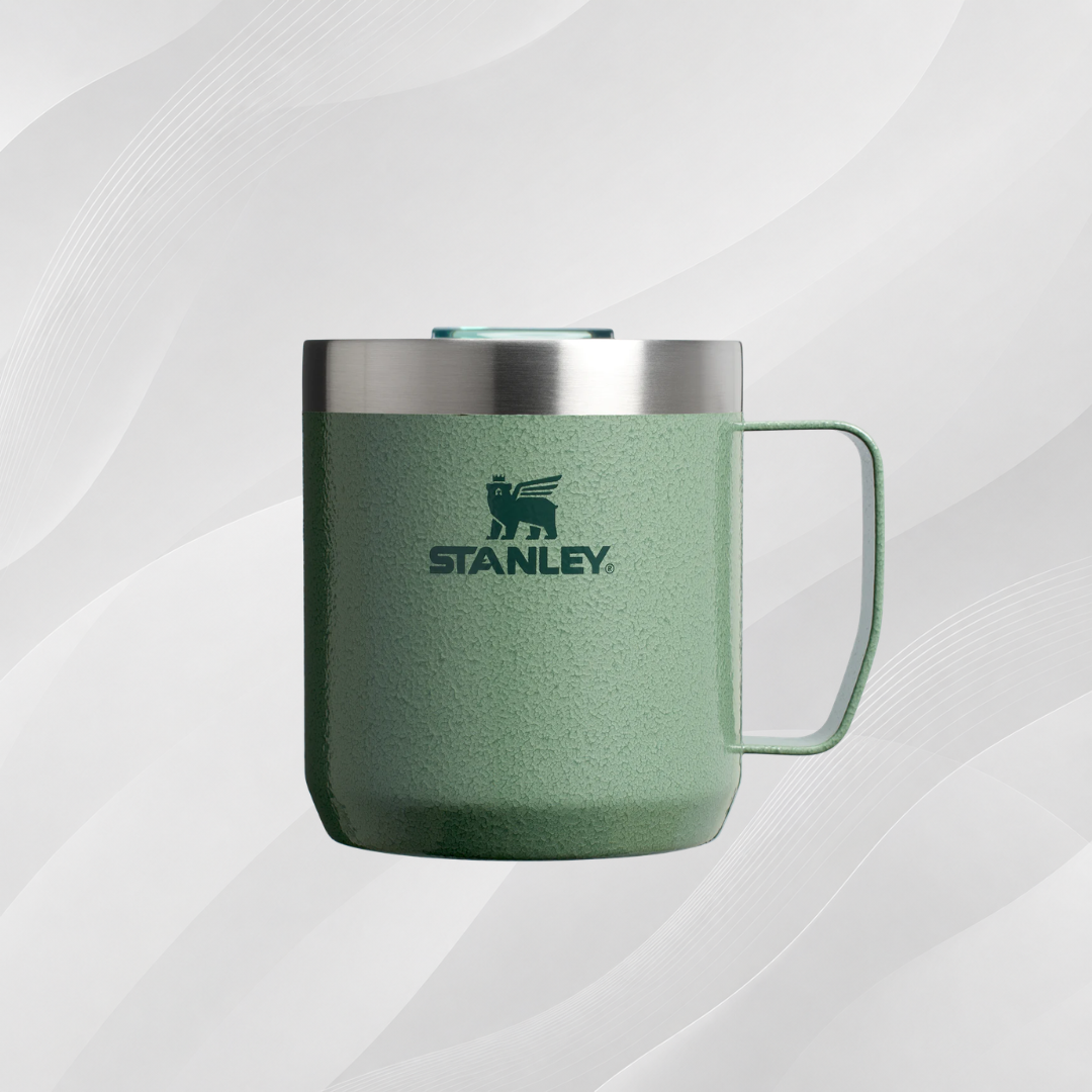 Engraved STANLEY Everyday Camp Mug – Insulated Stainless Steel Coffee Mug with Drink-Through Lid TT