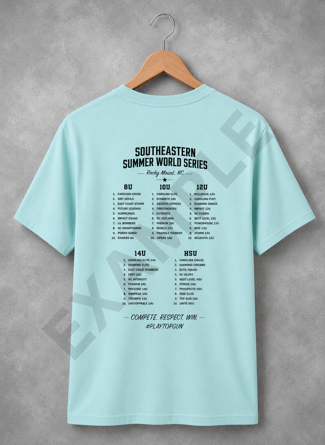 9/19-9/20 ENC Top Gun Triangle Fall World Series T-Shirt