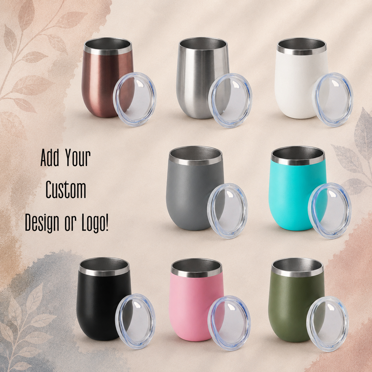 Engraved 10oz-12oz Insulated Tumbler with Lid & Straw – Stainless Steel Coffee or Wine Mug TT