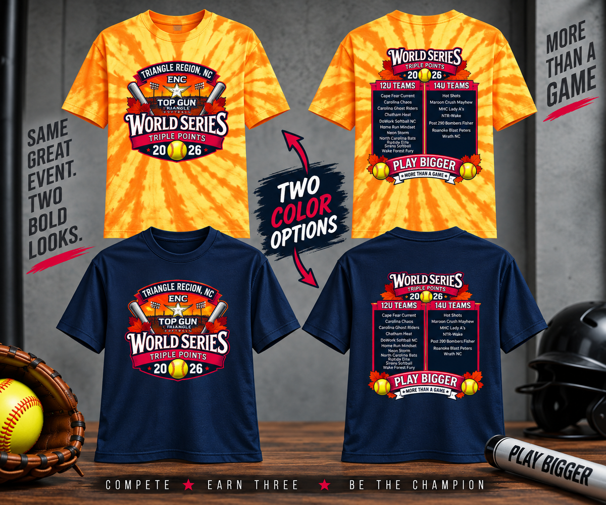 9/19-9/20 ENC Top Gun Triangle Fall World Series T-Shirt