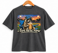 Racoon I Live Here Now Baseball Shirt Comfort Colors