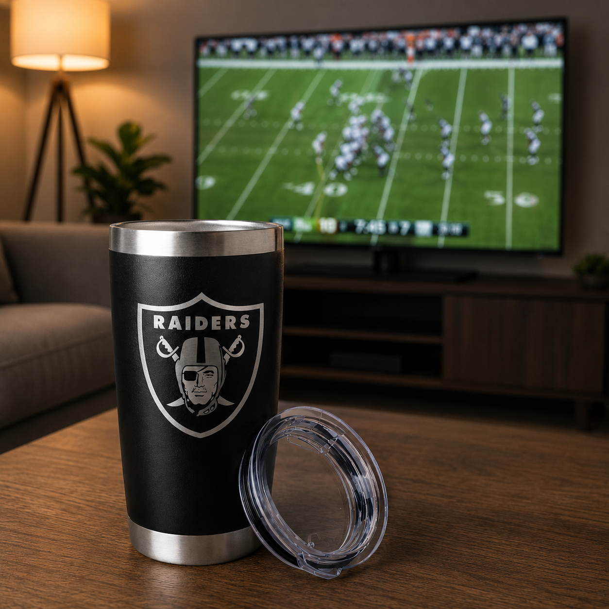 Engraved 20oz Stainless Steel Tumbler with Handle – Vacuum Insulated Travel Mug