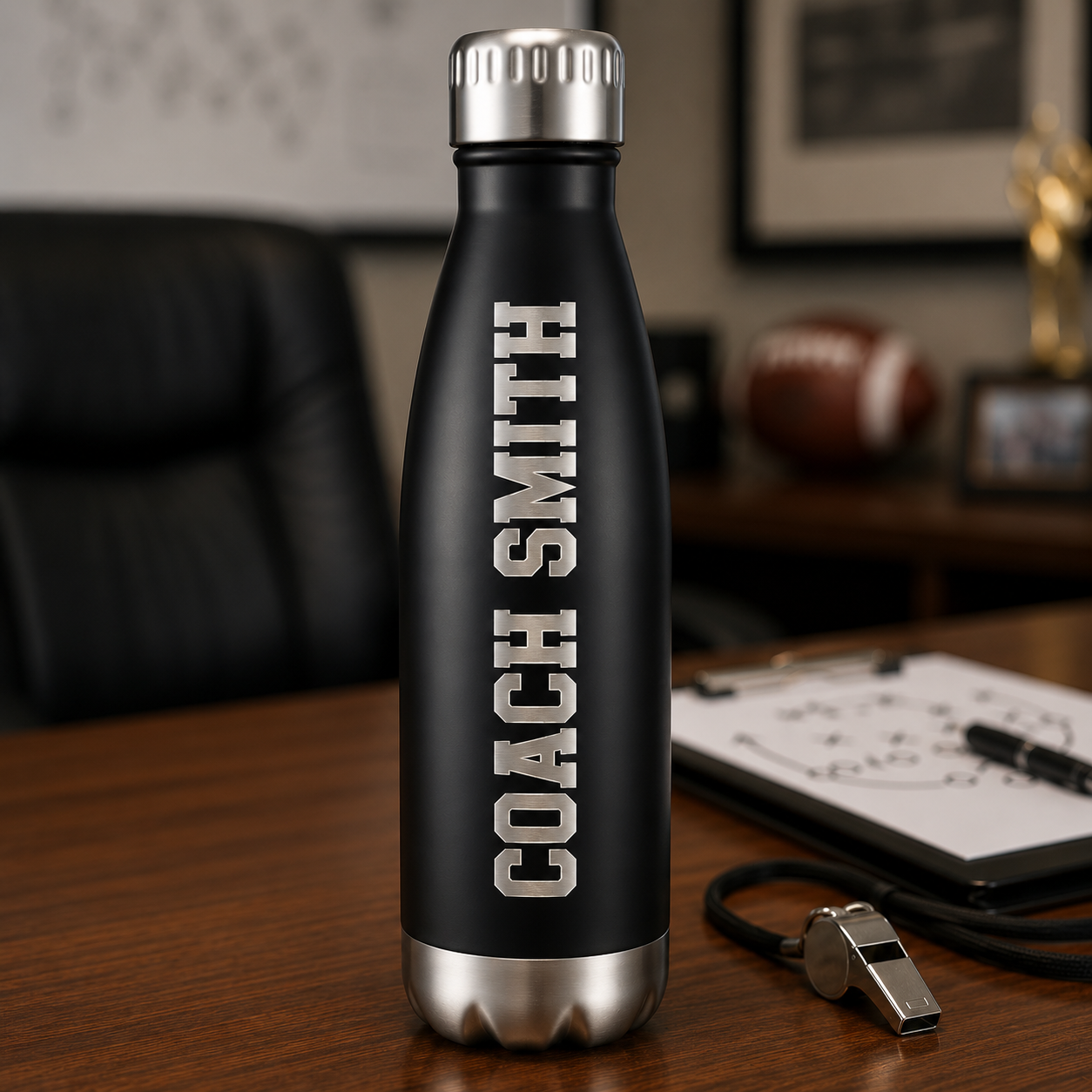 Engraved 17oz Stainless Steel Water Bottle – Vacuum Insulated Sports Bottle TT